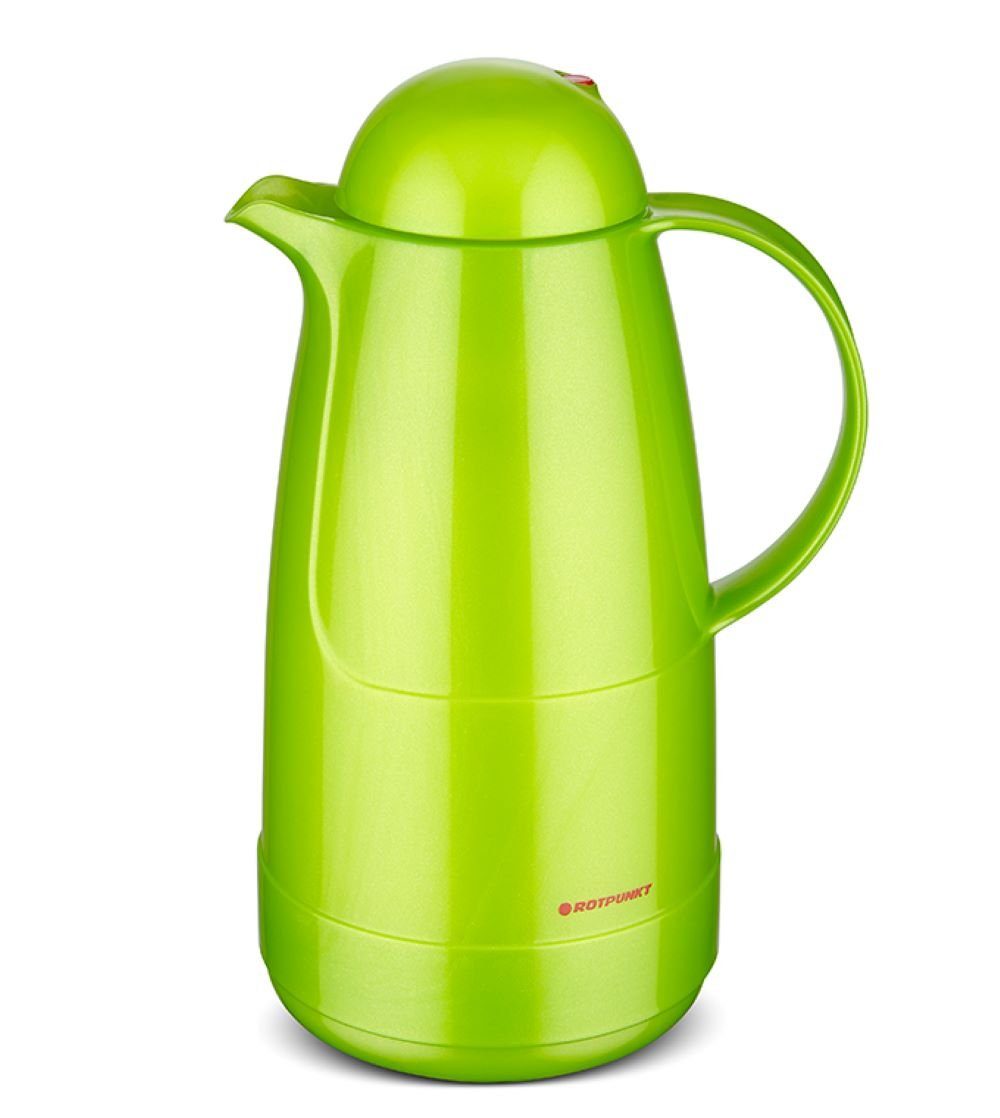 ROTPUNKT Isolierkanne 1,5 Liter 215 Glaseinsatz I BPA-Frei I, 1,5 l, (Kaffeekanne I Teekanne), Rosalin-Glas (extra lange Isolierung) shiny pear