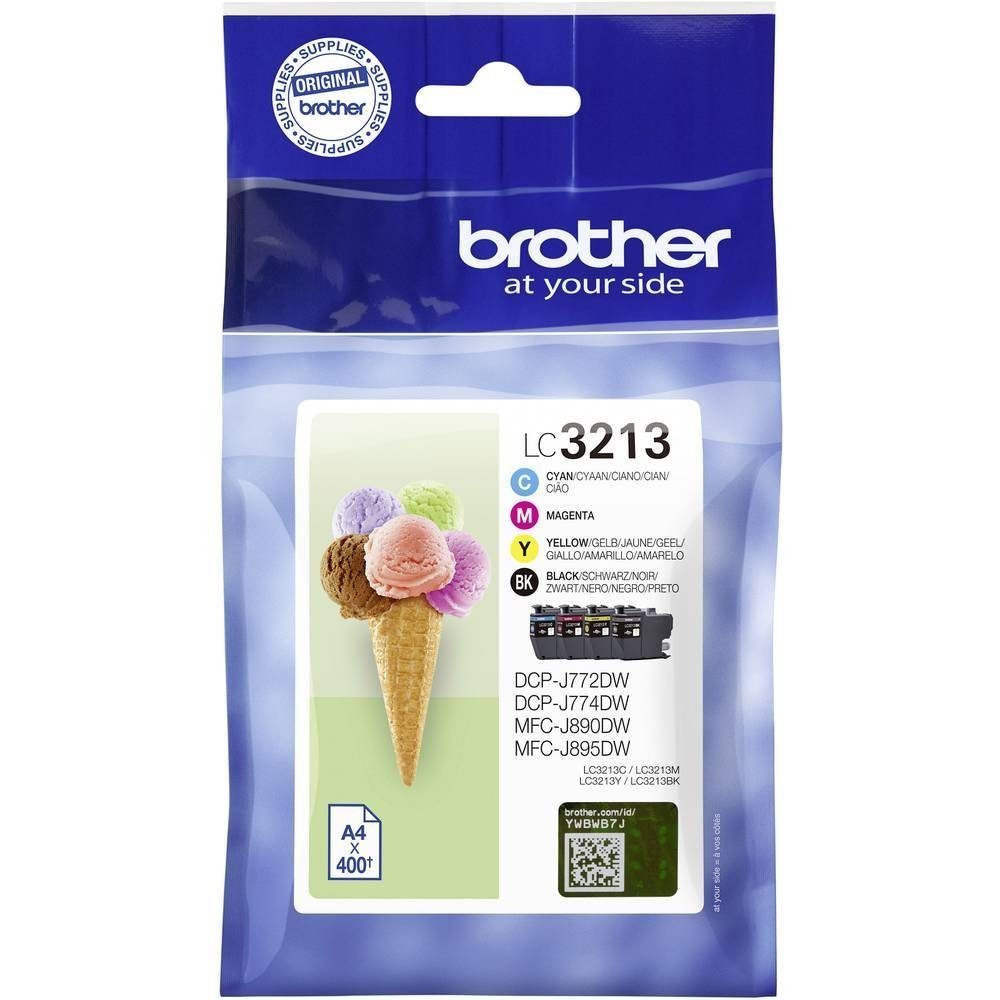Brother 1 Sparpack: Tintenpatronen LC-3213 BK/C/M/Y Tintenpatrone (4 Farben (LC-3213BK, LC-3213C, LC-3213M, LC-3213Y)