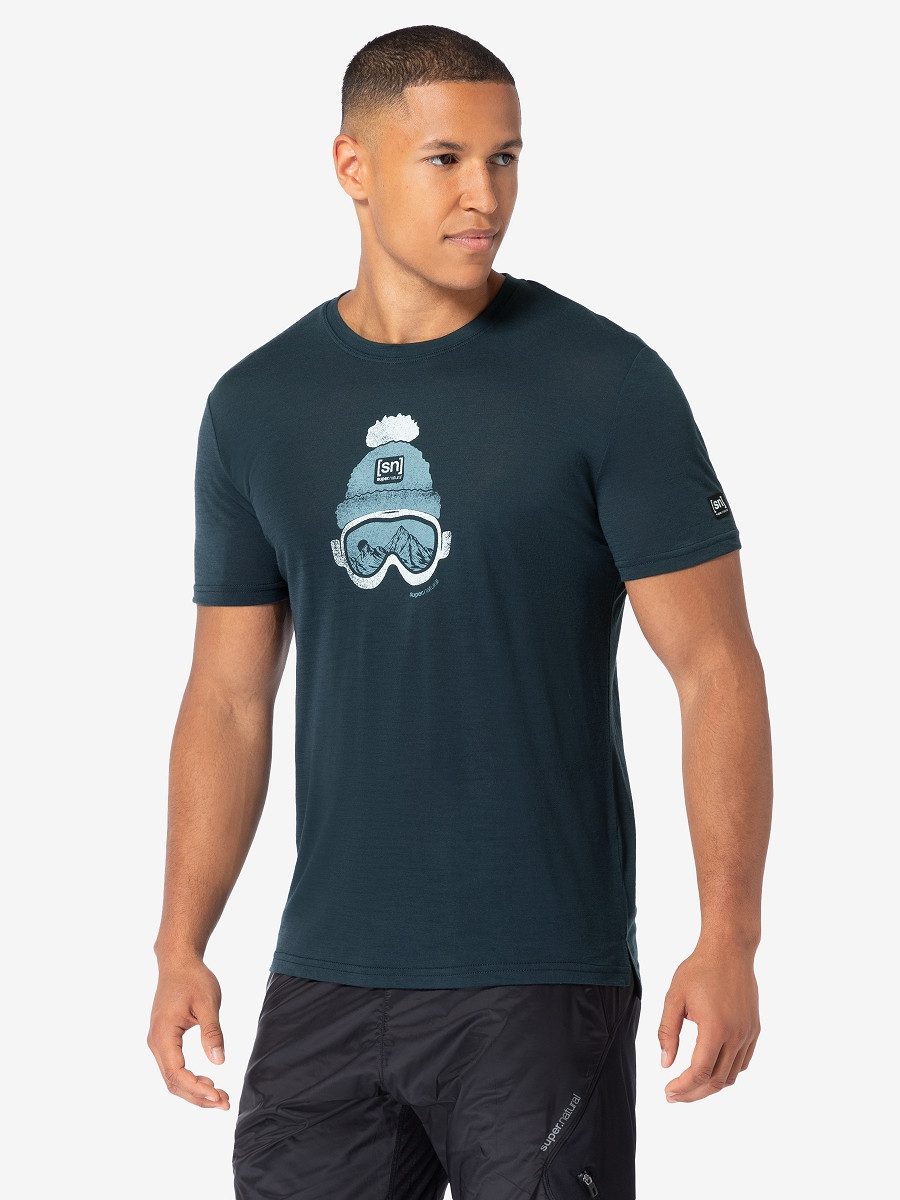 SUPER.NATURAL Sweatshirt für Herren, Merino GOGEANIE Ski Motiv, atmungsakti günstig online kaufen