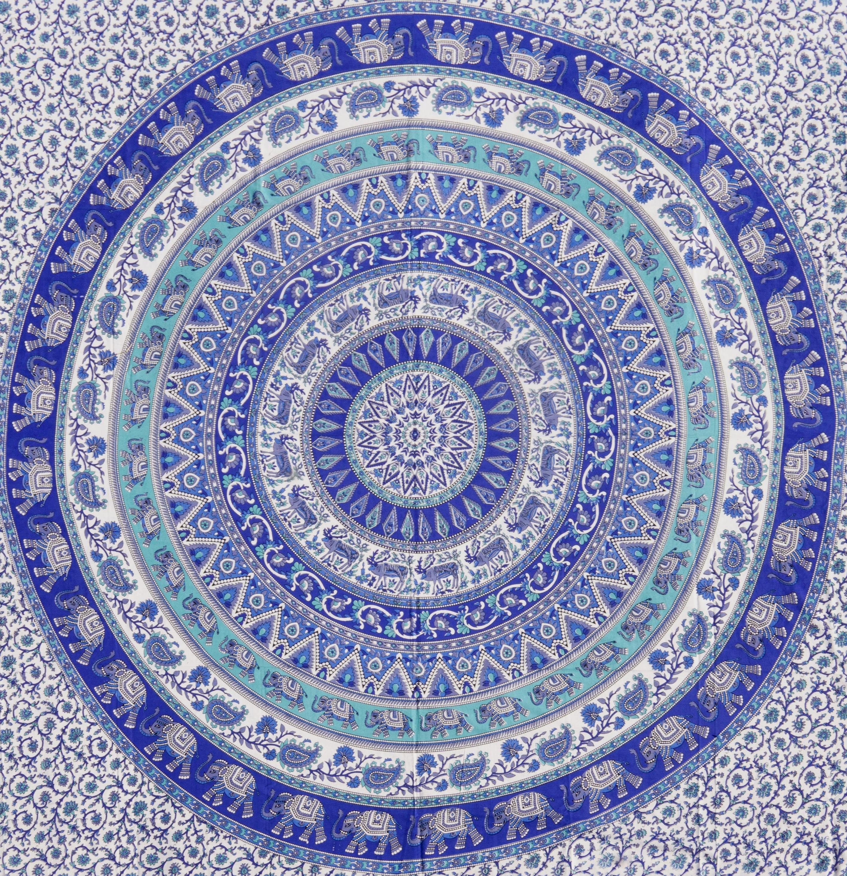 Guru-Shop Tagesdecke Indisches Mandala Tuch, Wandtuch, günstig online kaufen