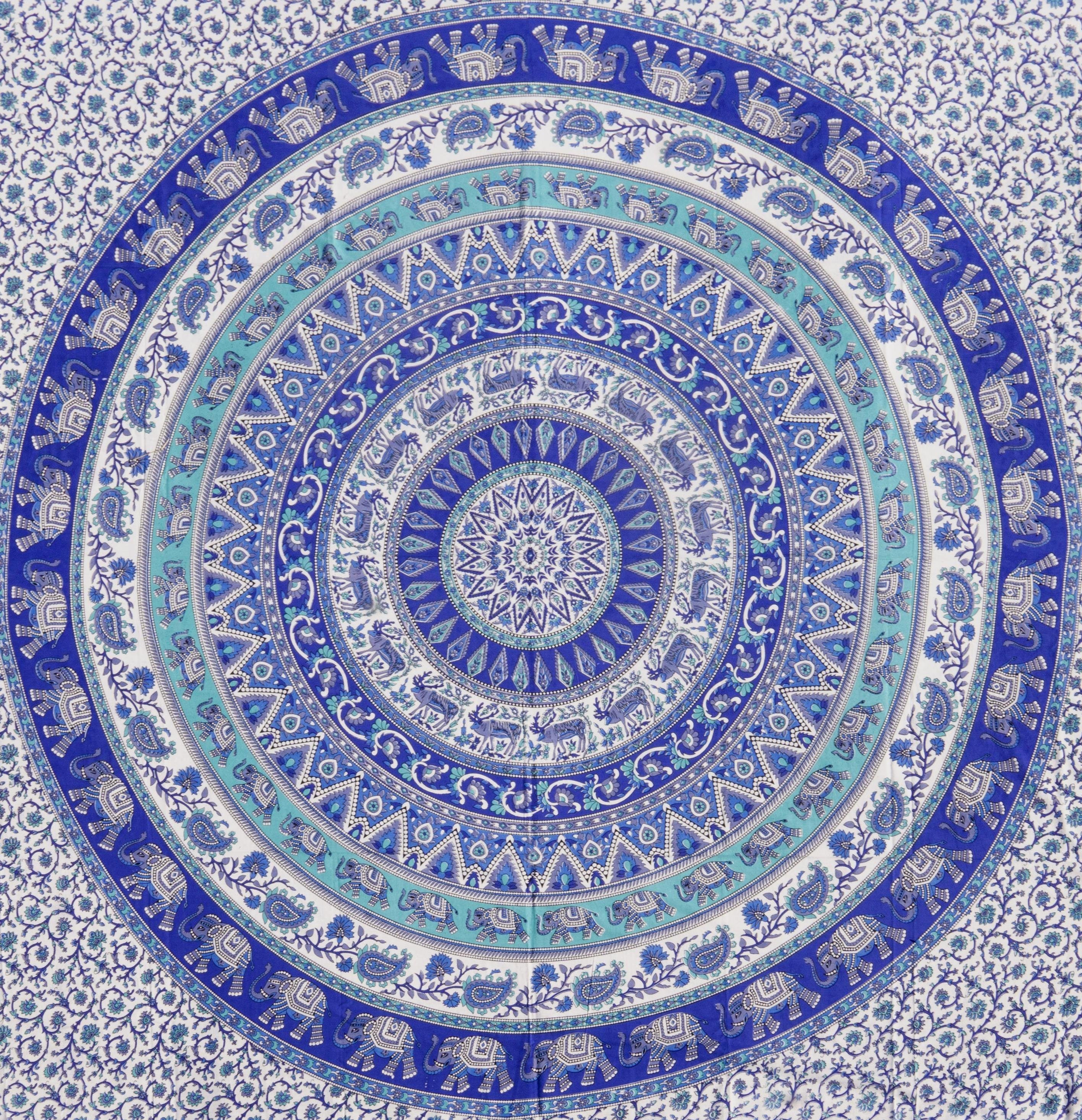 Tagesdecke Indisches Tuch, Tagesdecke.., Guru-Shop Wandtuch, Mandala