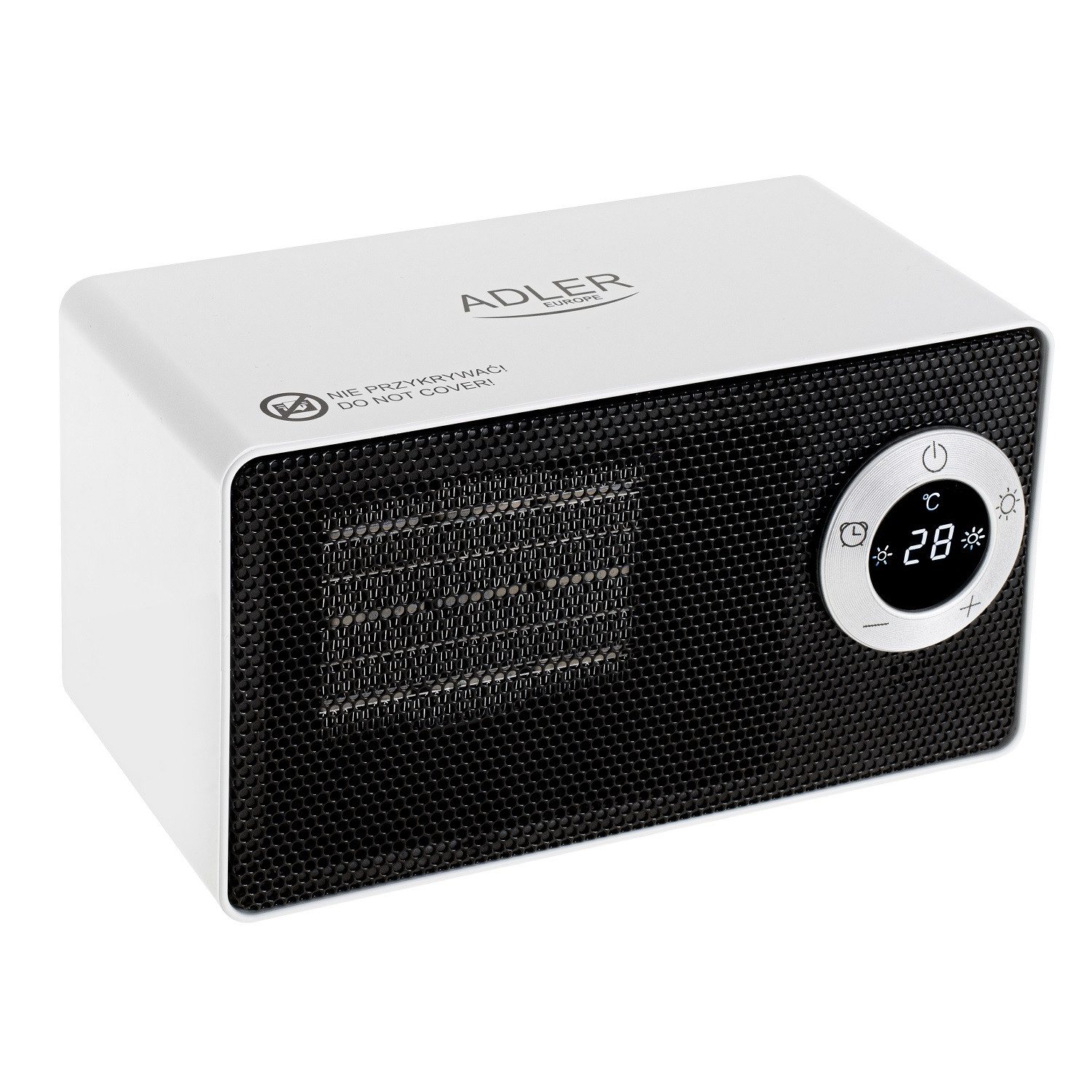 Adler Keramikheizlüfter AD 7746 Temperaturregulierung 10-49°C, 100 W, Timer 1-8 Stunden, Zwei Heizstufen: 700W, 1000W