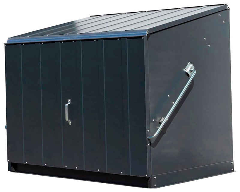 Trimetals Fahrradbox »Stowaway«, Mülltonnenbox für 2x240 l, Stahl, (BxTxH): 138x89x113 cm