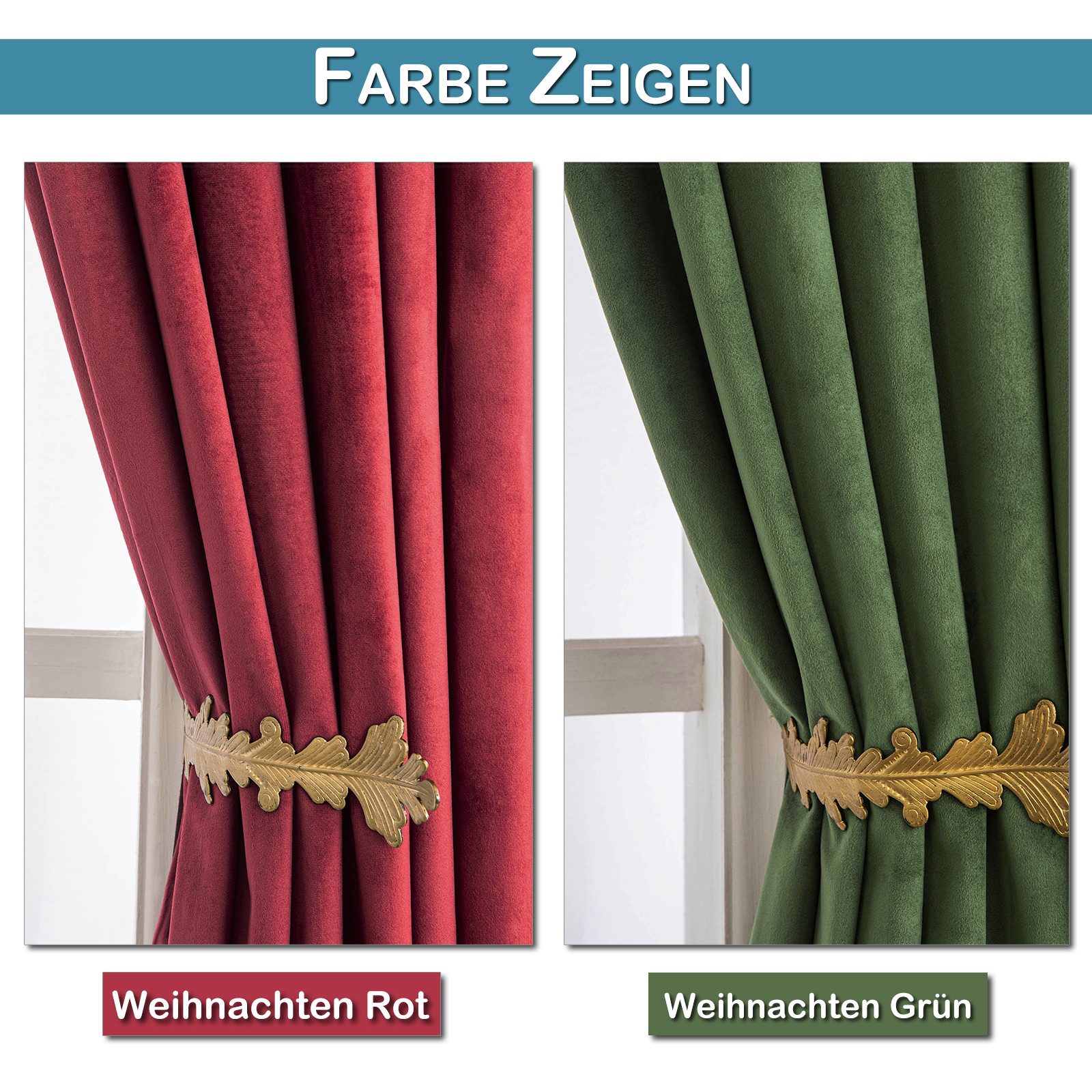 Jibenhome Vorhang Samtvorhang mit Kräuselband, Weich günstig online kaufen