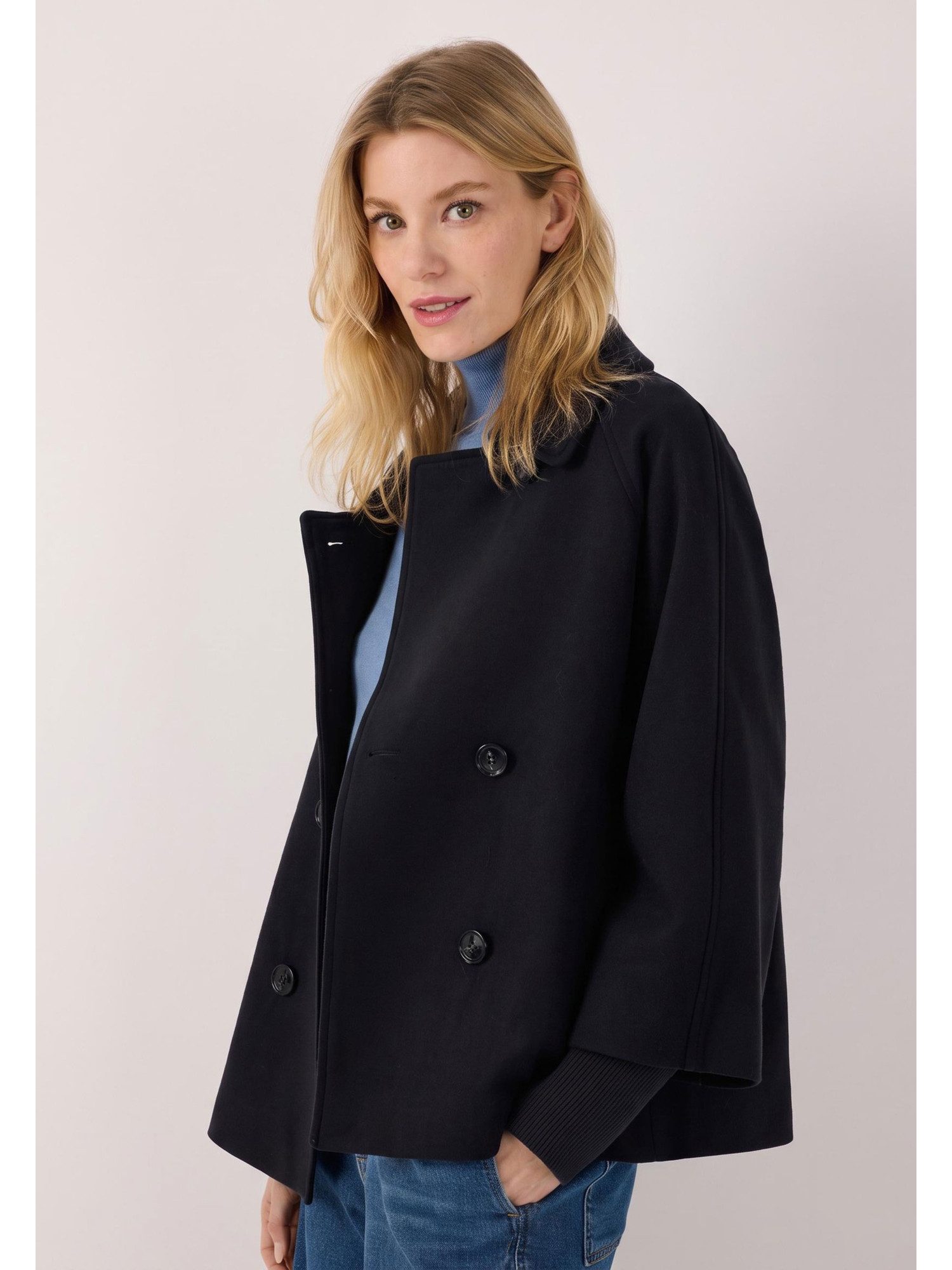 MORE&MORE Steppjacke stylishe A-Shape-Caban-Jacke