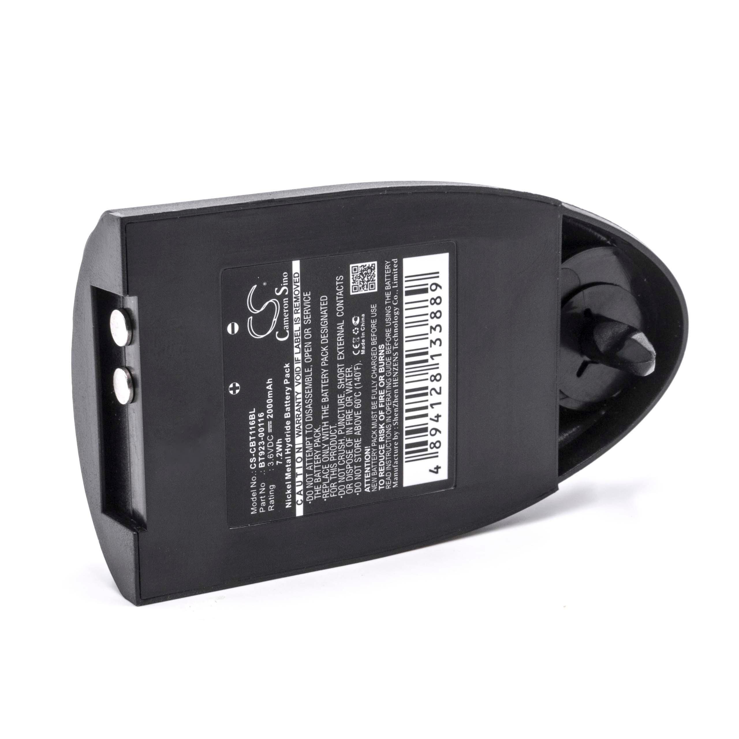 vhbw Ersatz für Laird BT923-00116, BAT-0000327 für Akku NiMH 2000 mAh (3,6 V)