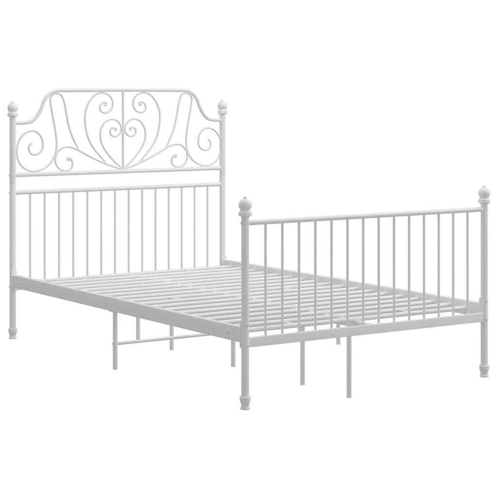 furnicato Bettgestell Weiß Metall 120x200 cm günstig online kaufen