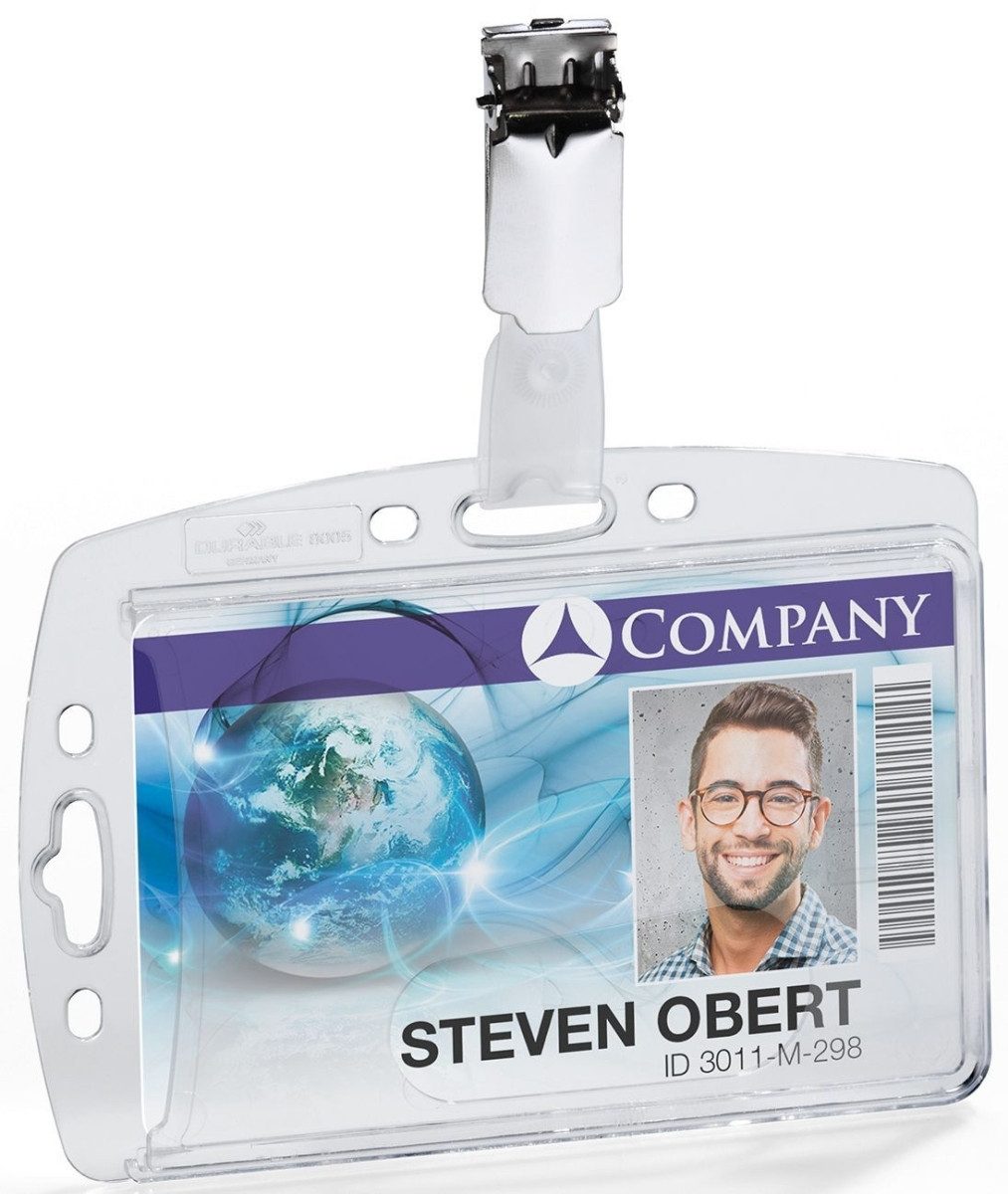 DURABLE Hinweisschild Ausweishalter 8,7x5,4cm transparent