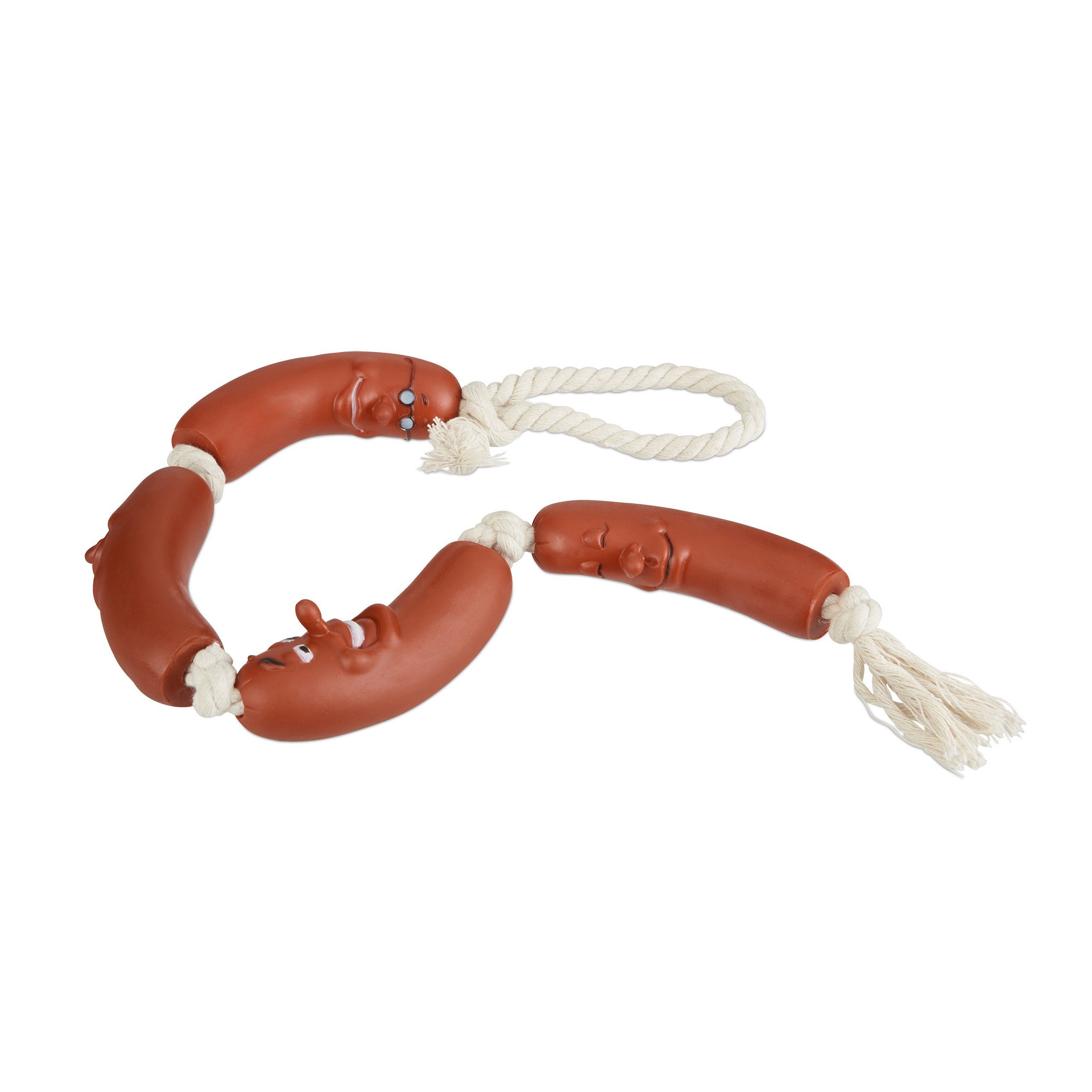 relaxdays Outdoor-Spielzeug Hundespielzeug Wurst, Kunststoff günstig online kaufen