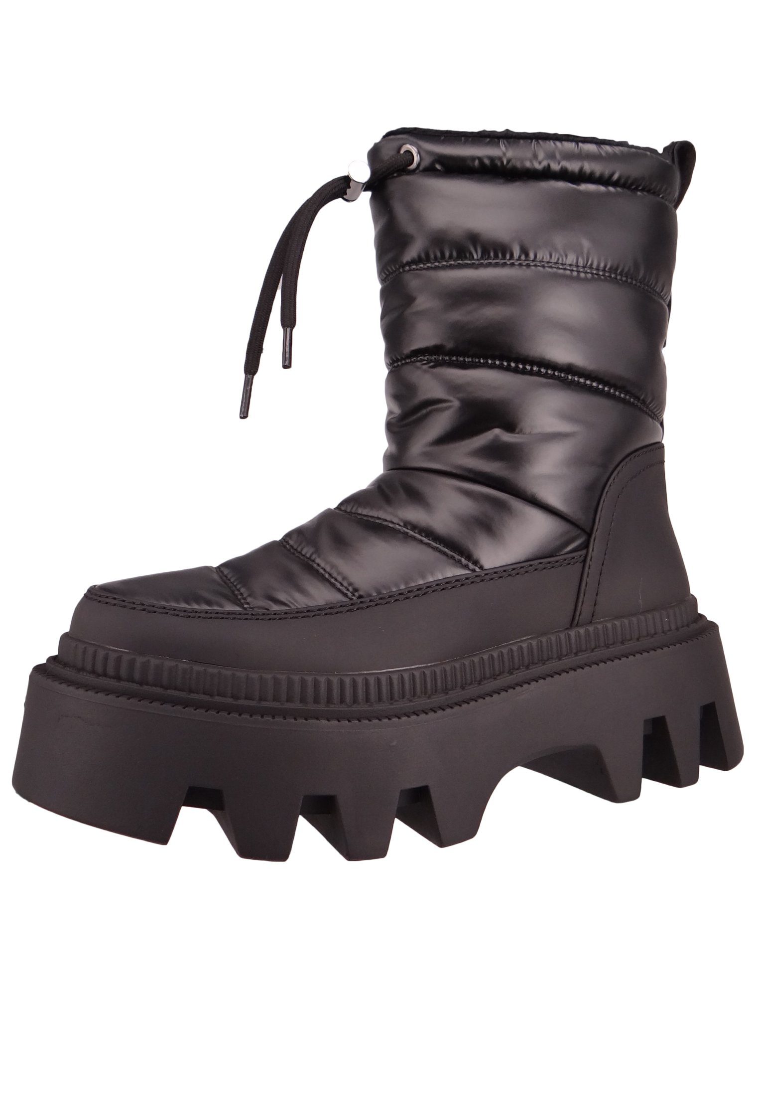 Buffalo 1622359 Flora Puffer Vegan Black Stiefel