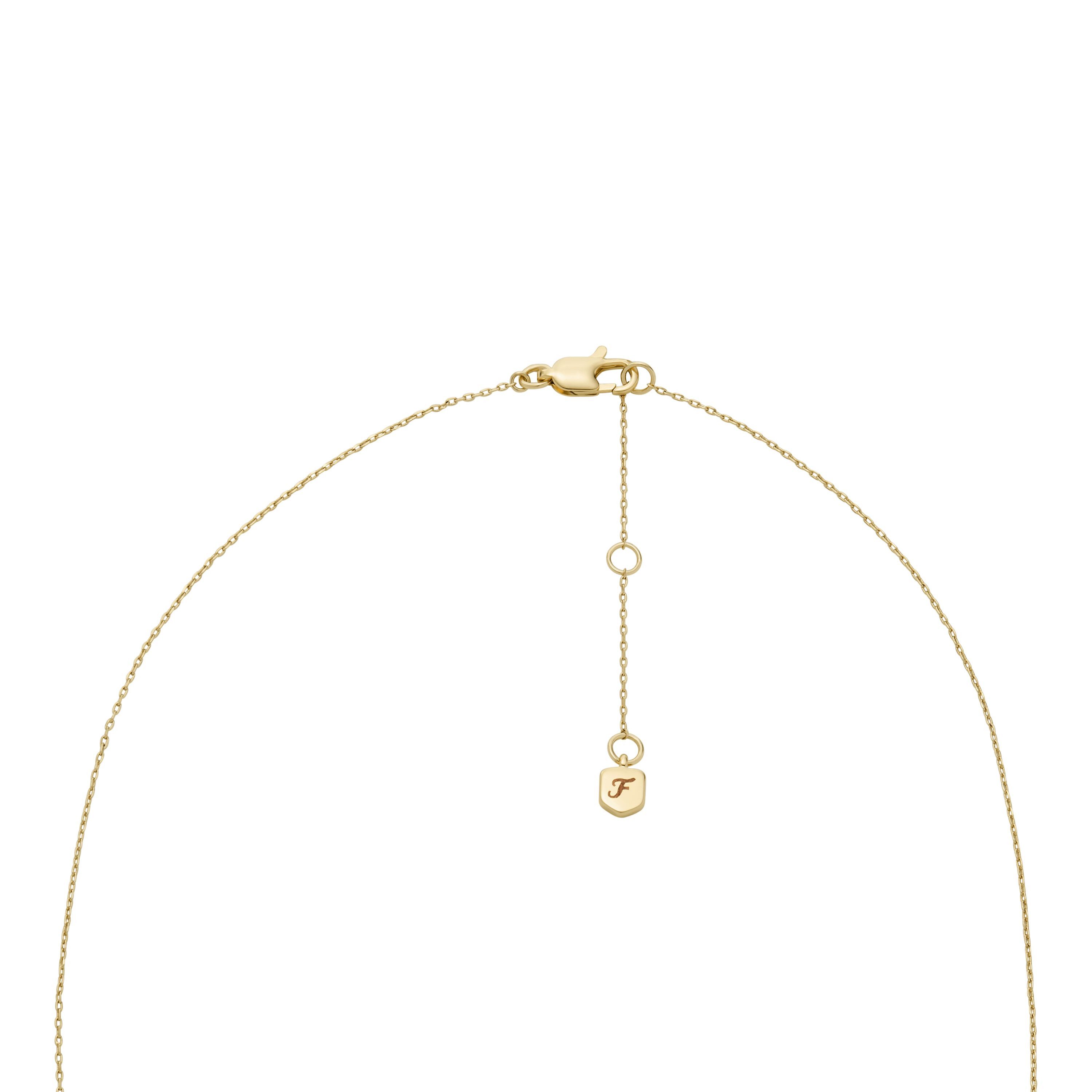 Fossil Kette ohne Anhänger Schmuck Geschenk Metall Halskette ELLIS, mit Zirkonia (synth) – Bild 4 von 5