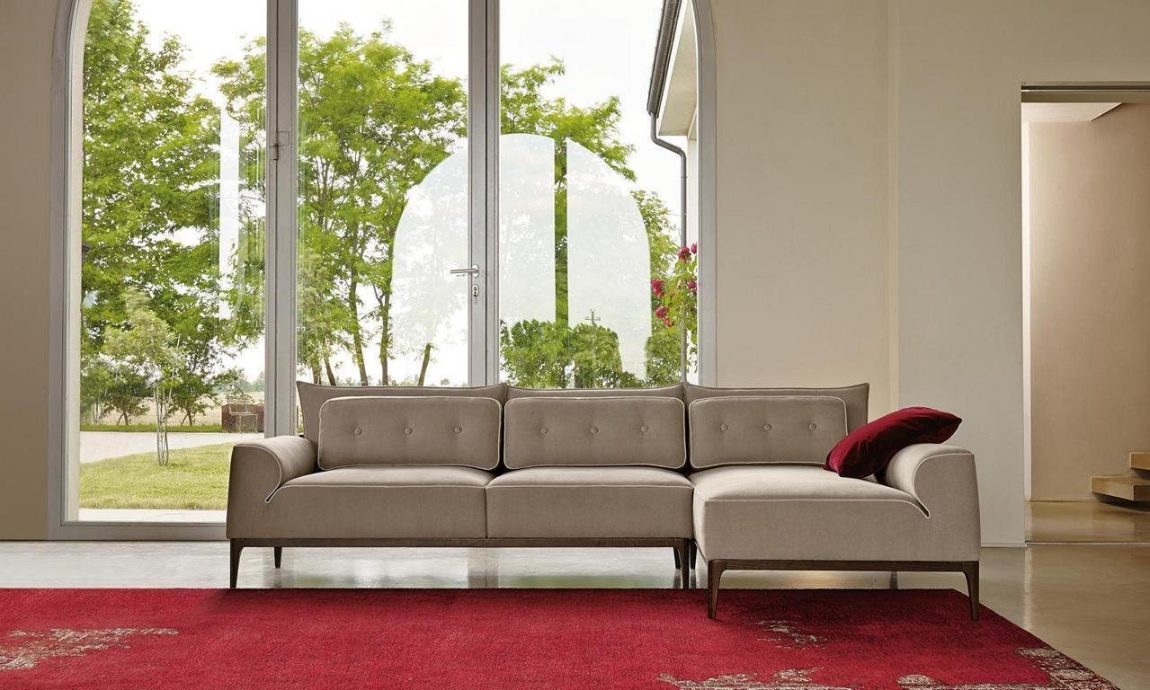 L Ecksofa JVmoebel Grau Couch Luxus Form Wohnzimmer Ecksofa Design Sofa Möbel Möbel