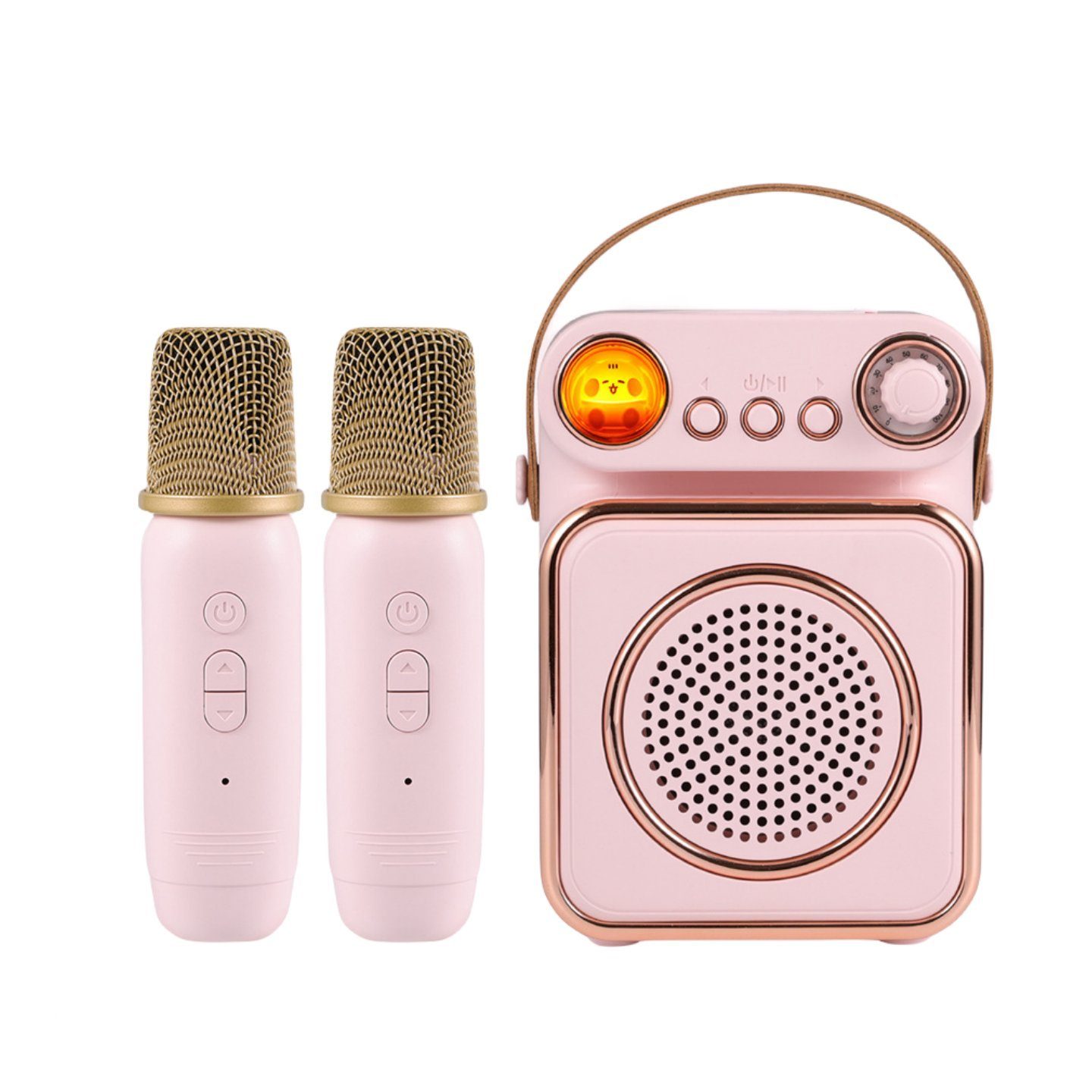 carefully selected Tragbares kabelloses Bluetooth-Audio- und Mikrofon-Komplettgerät Wireless Lautsprecher Rosa