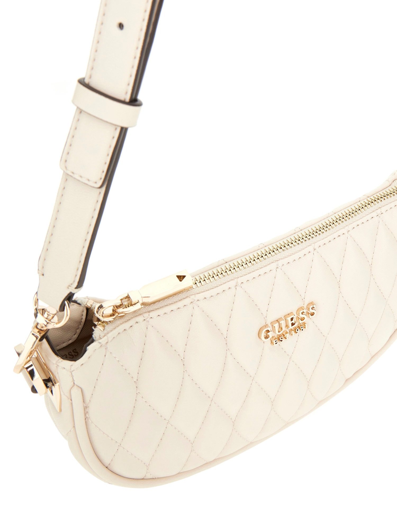 Guess Umhängetasche HWQG8122720 VALLA MINI TOP ZIP SHLDR BAG Woman Schultertasche (Stück, 1), Logoschriftzug