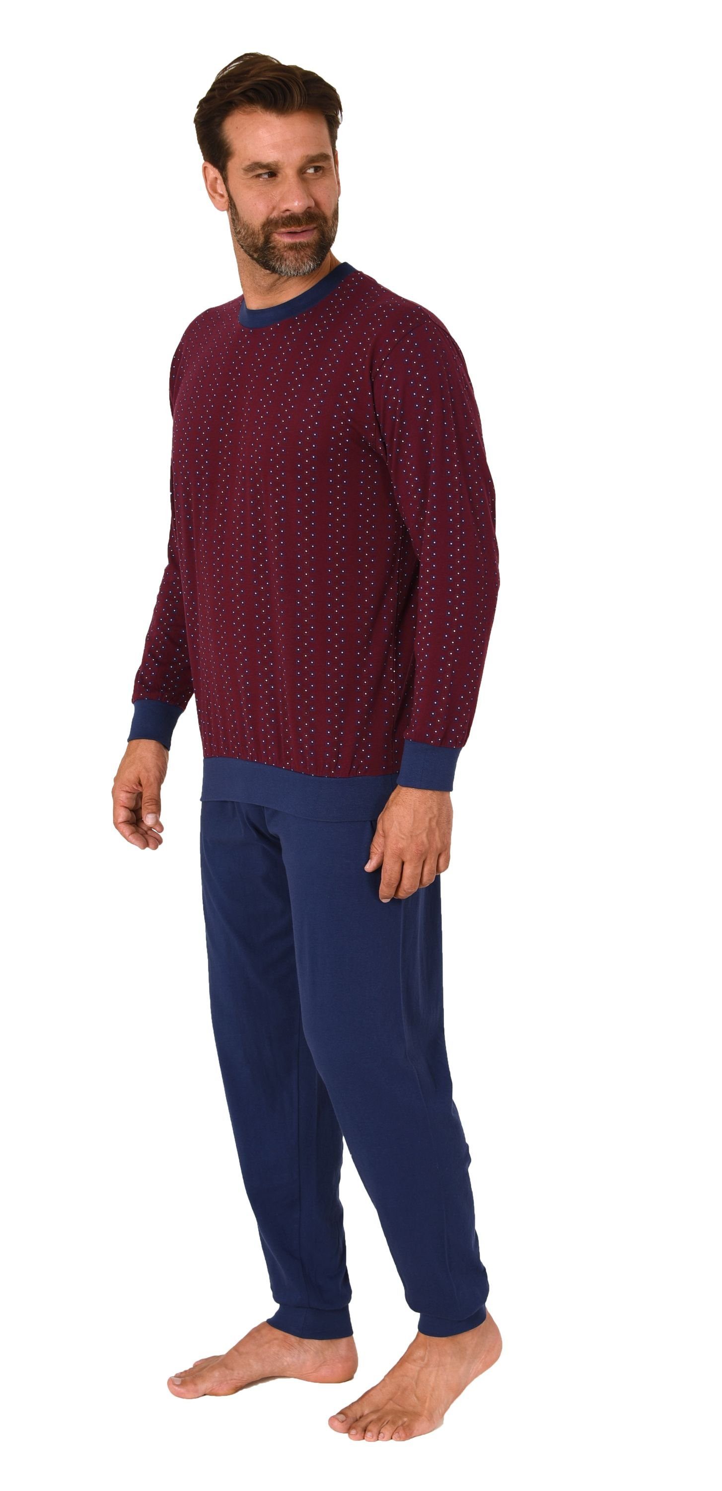 Normann Pyjama Herren Schlafanzug lang mit günstig online kaufen