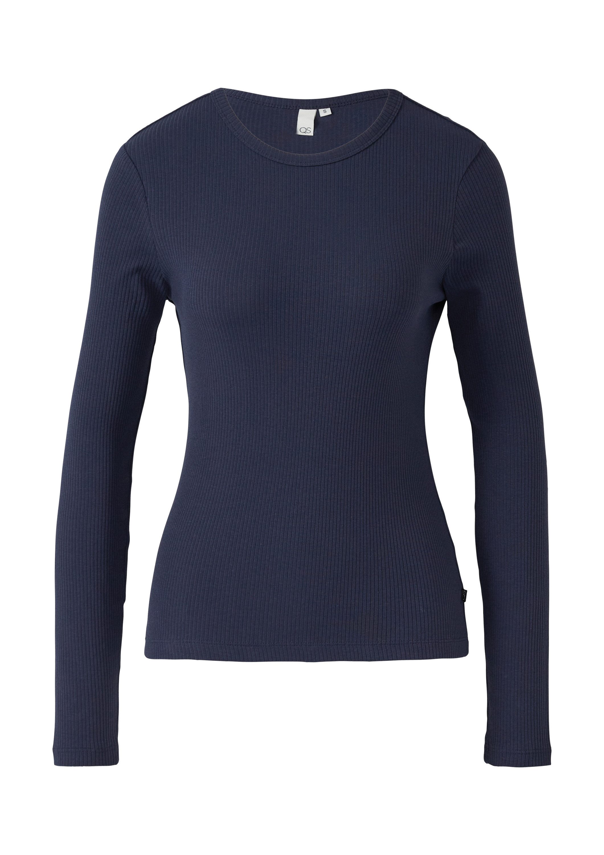 QS Langarmshirt T-Shirt Geripptes Longsleeve im günstig online kaufen