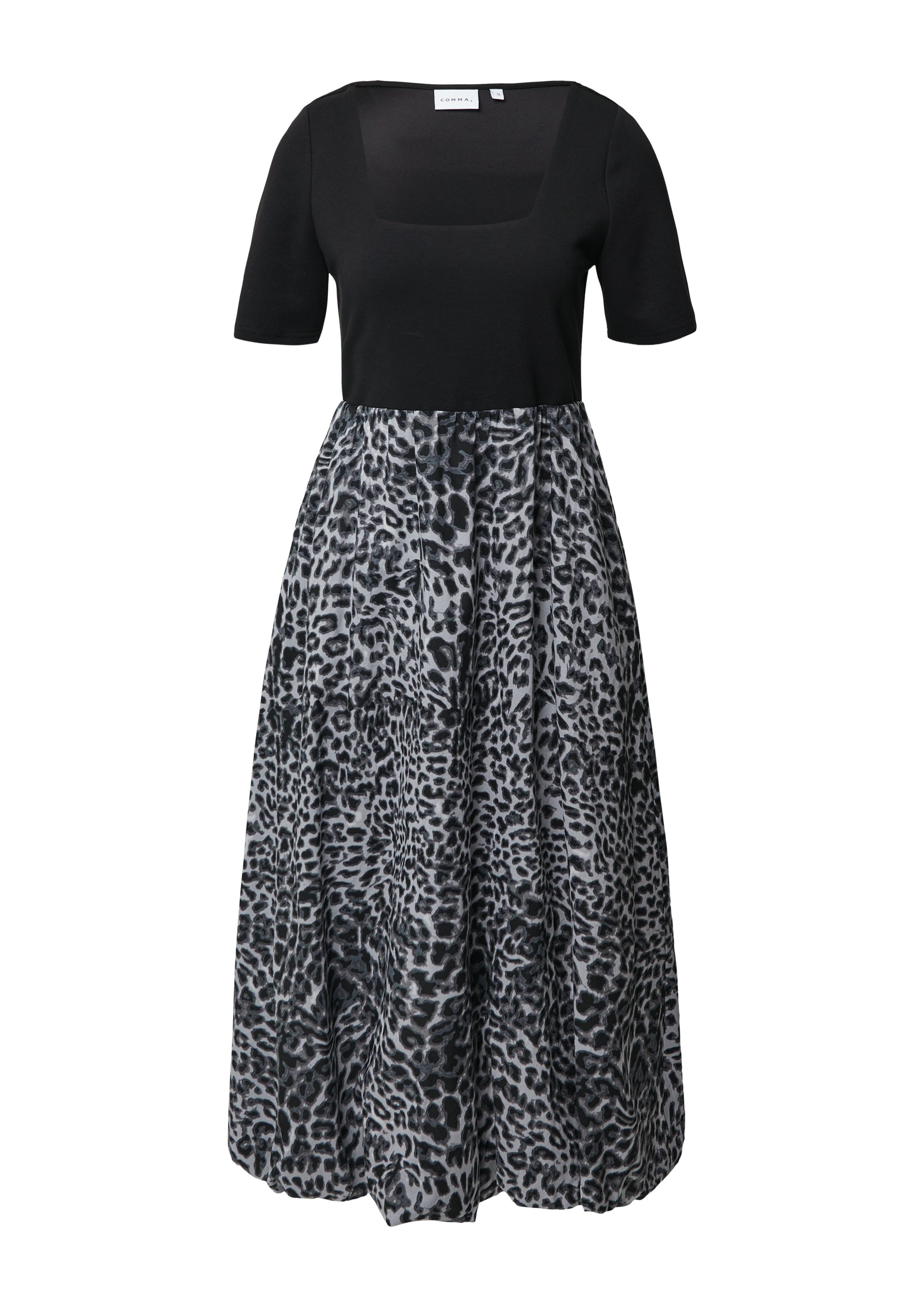 Comma Maxikleid Midikleid aus Materialmix mit günstig online kaufen