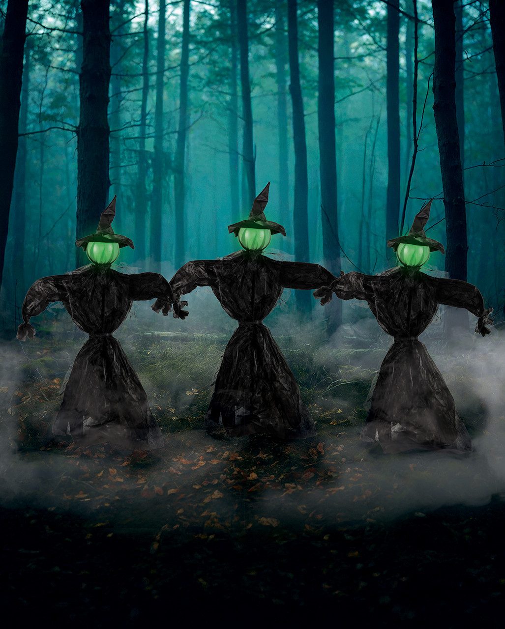 Horror-Shop Dekoobjekt Halloween Hexen mit grüner Beleuchtung als Garten – Bild 2 von 3