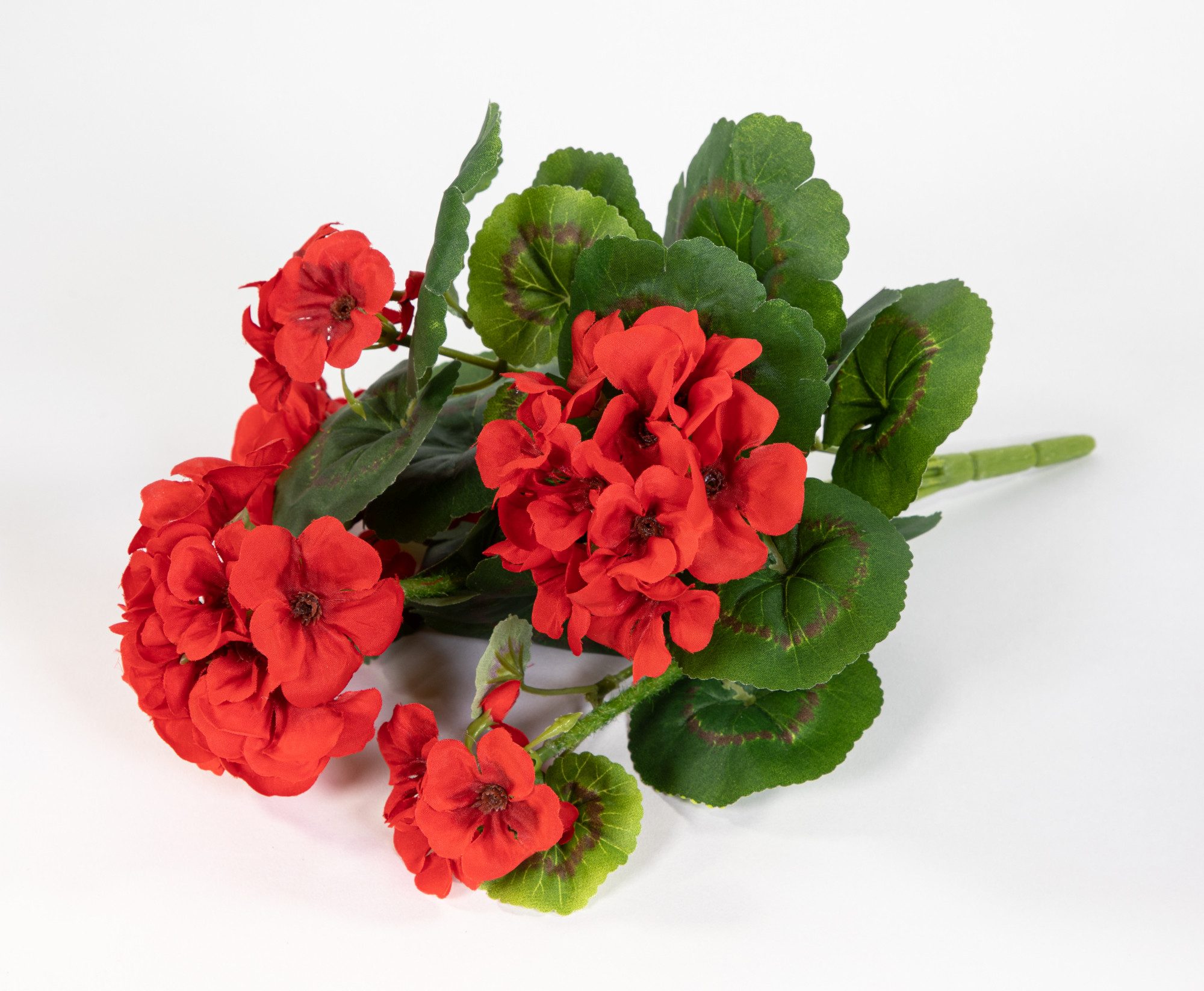 Kunstblume Geranie 32cm LM Kunstpflanzen künstliche Blumen Pflanzen Pelargonium, Seidenblumen Roß, Höhe 32 cm, Rot – Bild 5 von 5