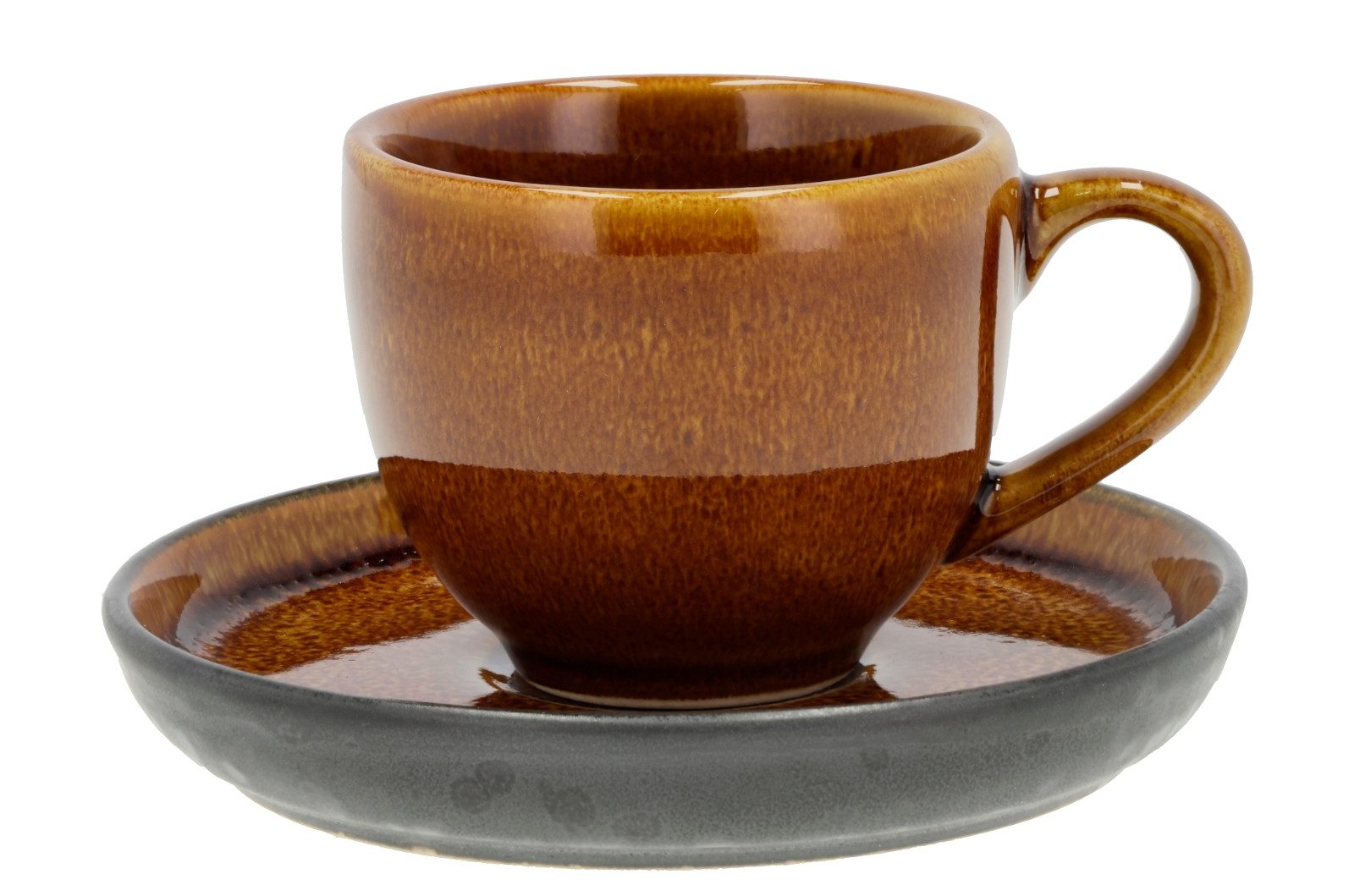 Espressotasse Espressotasse mit Unterer amber/schwarz 0,07 l