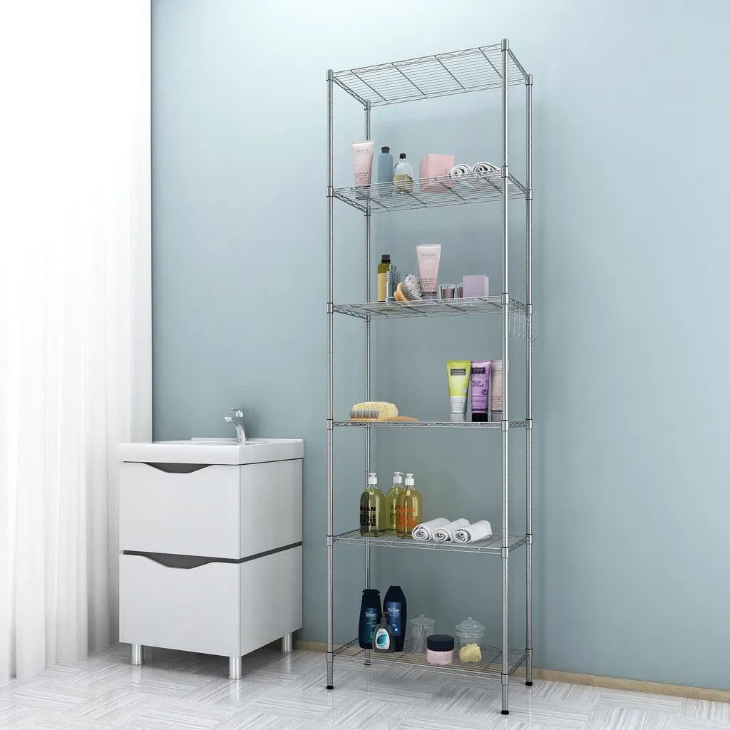 LUCKZON Standregal, 6 Etagen Metallregal, 54x29x160/175 günstig online kaufen