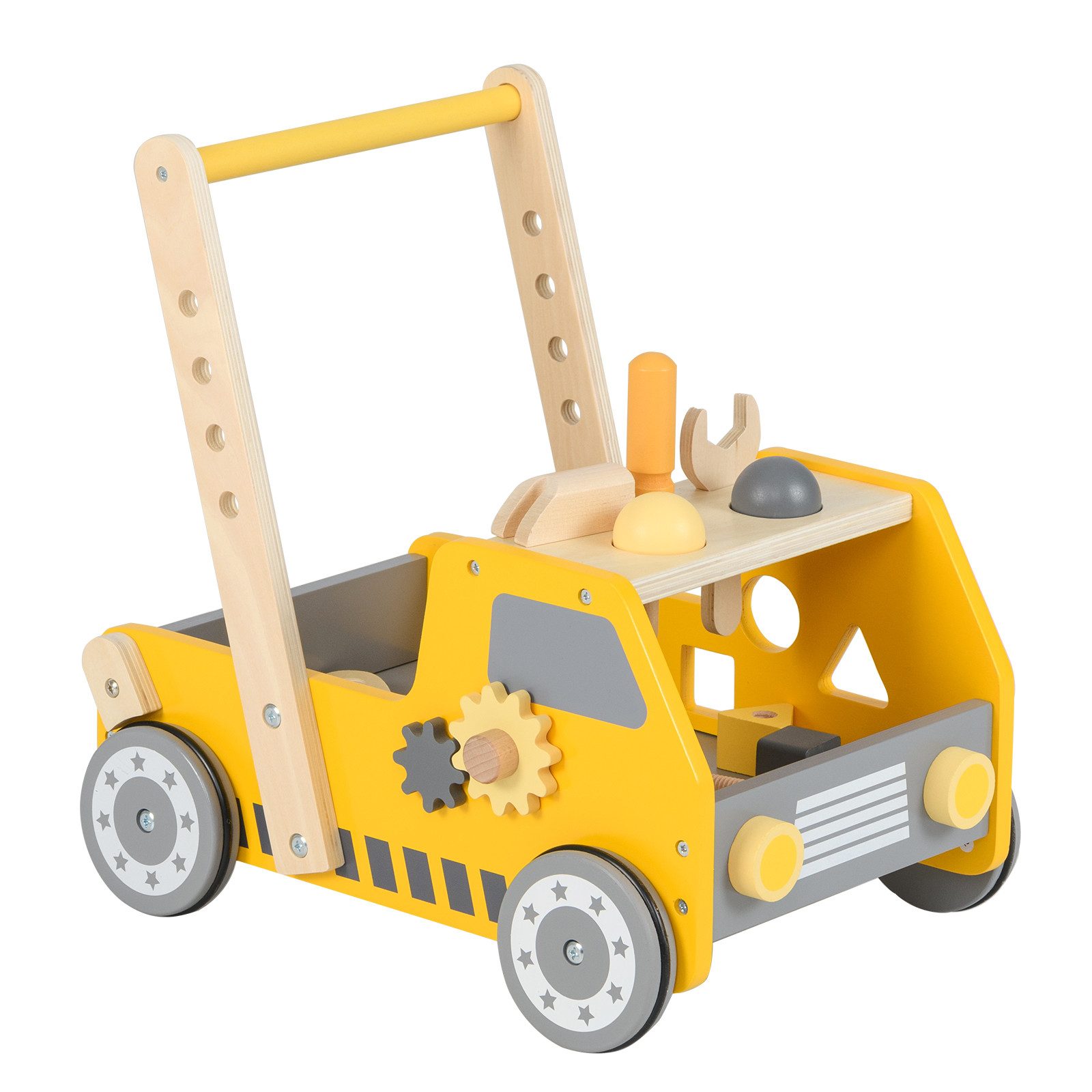 KOMFOTTEU Lauflernhilfe, 2 in 1 Lauflernwagen, mit Lernaktivitäten