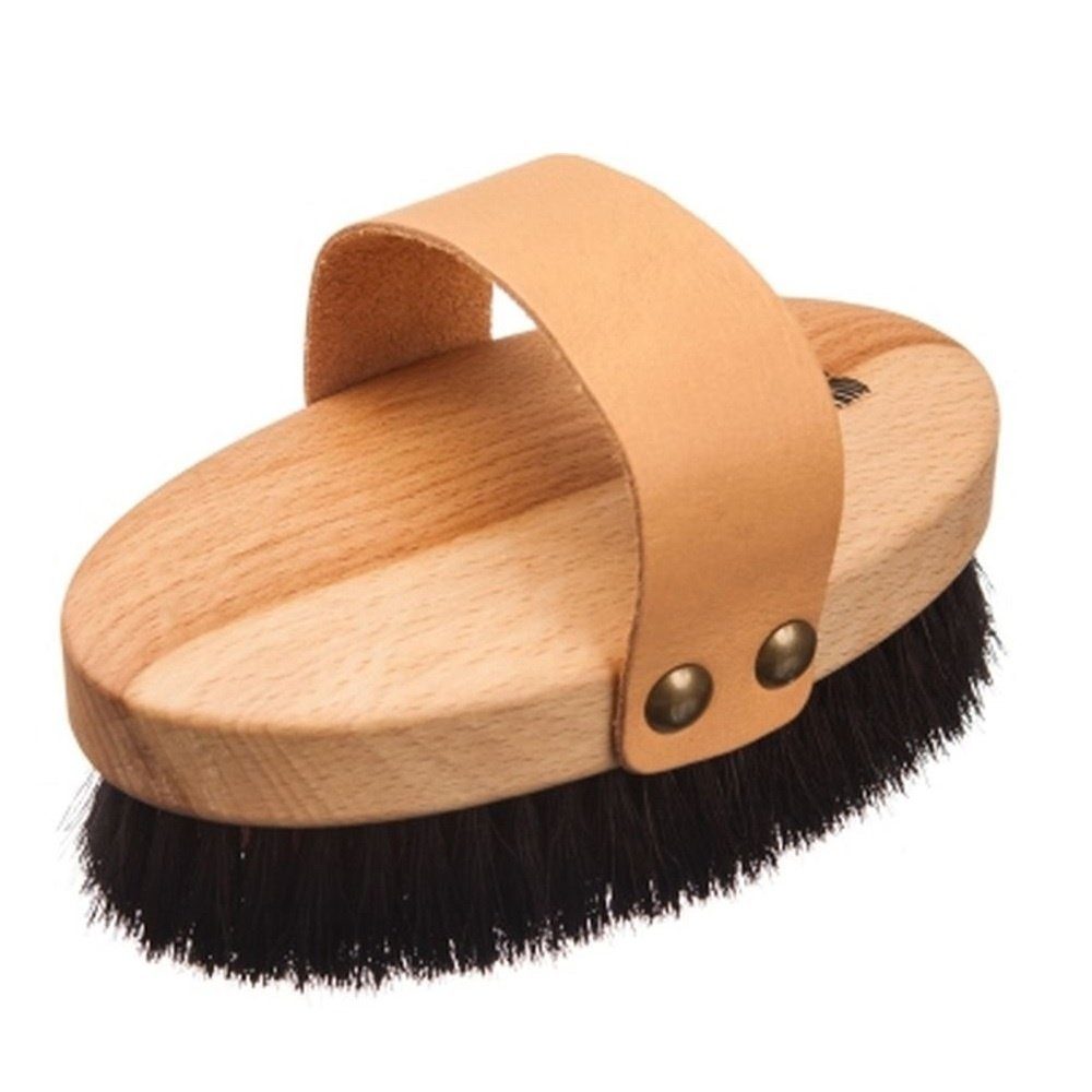 Kost-Kamm Haarpflegebürste Aus Birnbaum – Tropfenform, 9-reihig, Mit Wildschweinborsten, 18 Cm