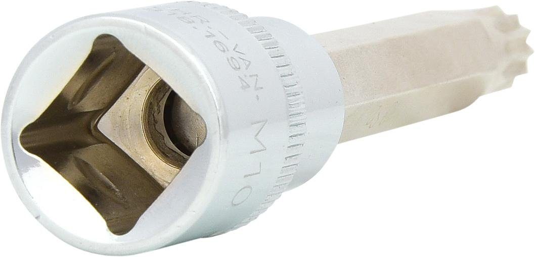 KS Tools Bohrer- und Bitset 1/2" CHROMEplus Bit-Stecknuss XZN, lang, M10