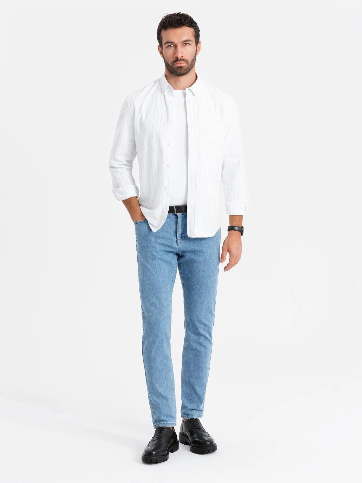 OMBRE Slim-fit-Jeans Klassische Herrenjeans SLIM FIT mit Elastan