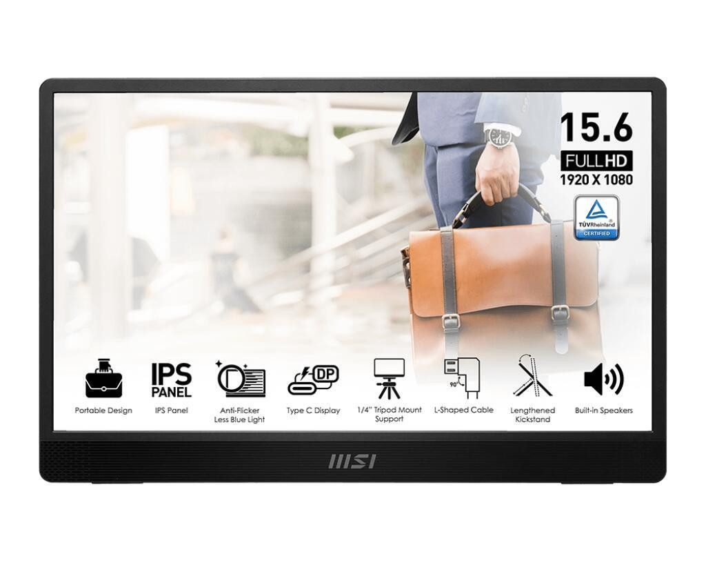 MSI PRO MP161DE E2 TFT-Monitor (1920 x 1080, 4 ms Reaktionszeit, 60 Hz, IPS Panel)