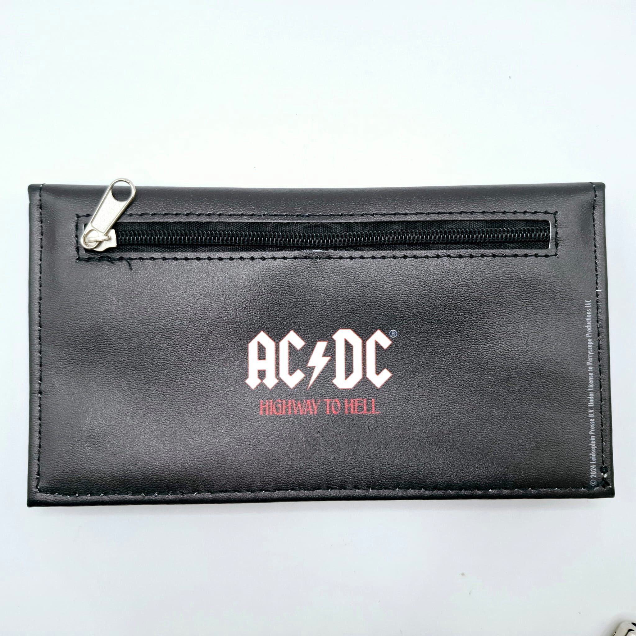 AC/DC Feuerzeuge Drehaschenbecher und Drehertasche im Geschenkset (5x Mehrwegfeuerzeug, Drehascher, Drehertasche), 7 teiliges Geschenkset für AC/DC Raucher Fans