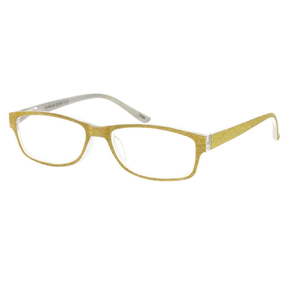 I Need You Lesebrille Glamour Gold mit Etui (1,0 dpt)