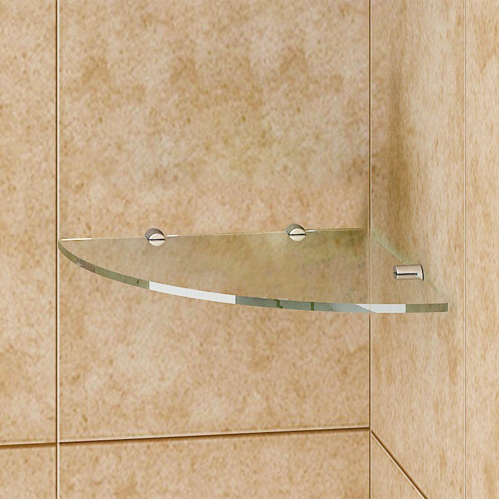 SONNI Einlegeboden Glasregal Sicherheitsglas Lagerregal für Duschwand Duschraum (1 St), transparent