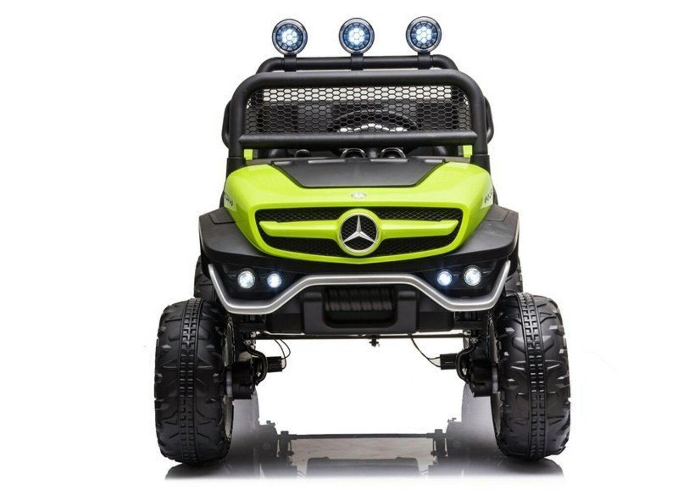 Mercedes 12V Elektroauto Kinderfahrzeug Elektro-Kinderauto BoGi Grün Unimog 2 Motoren S Kinder