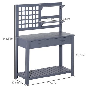 Outsunny Pflanztisch Pflanztisch (Set, 1-St., 1 x Pflanztisch), Breite 42 cm