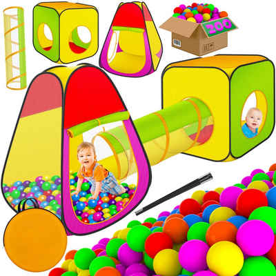 KIDIZ Spielzelt Spielzelt Spielhaus Babyzelt 200 Bälle Bällebad Kinderzelt