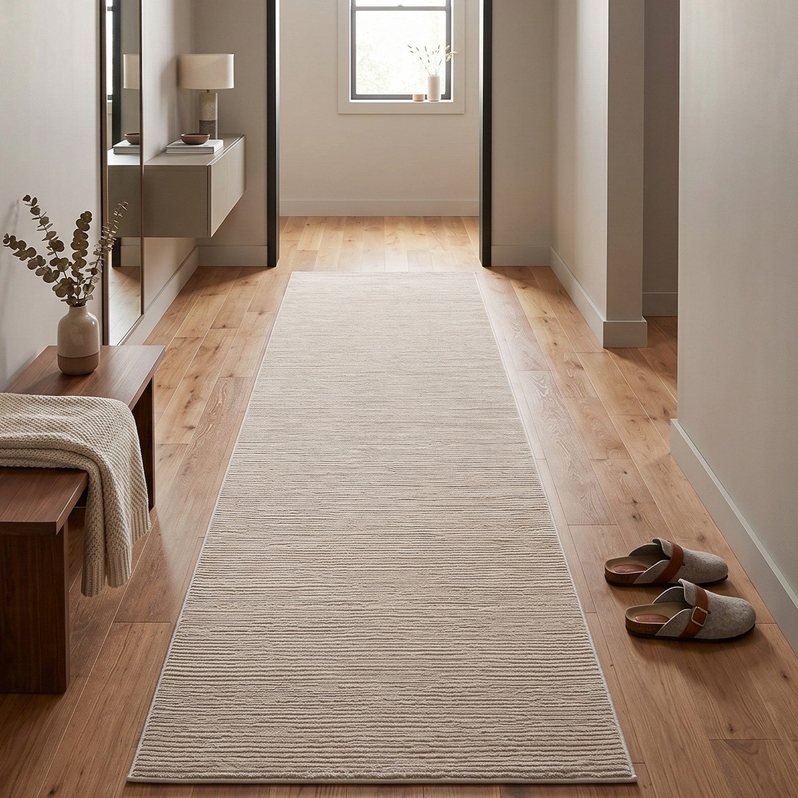 Sehrazat Teppich LIMA, auch als Läufer und in RUnd, rechteckig, Höhe: 10 mm, Kurzflor, Linienstruktur, leichter Glanz, Wohnzimmer