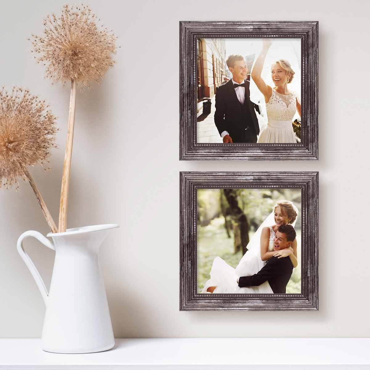 PHOTOLINI Bilderrahmen 2er Set Massivholz-Rahmen im günstig online kaufen