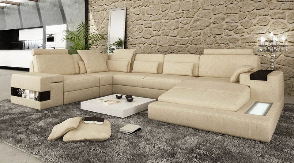 Xlmoebel Wohnlandschaft U-förmiges Ecksofa mit hochwertiger Polsterung in Grau, Hergestellt in Europa