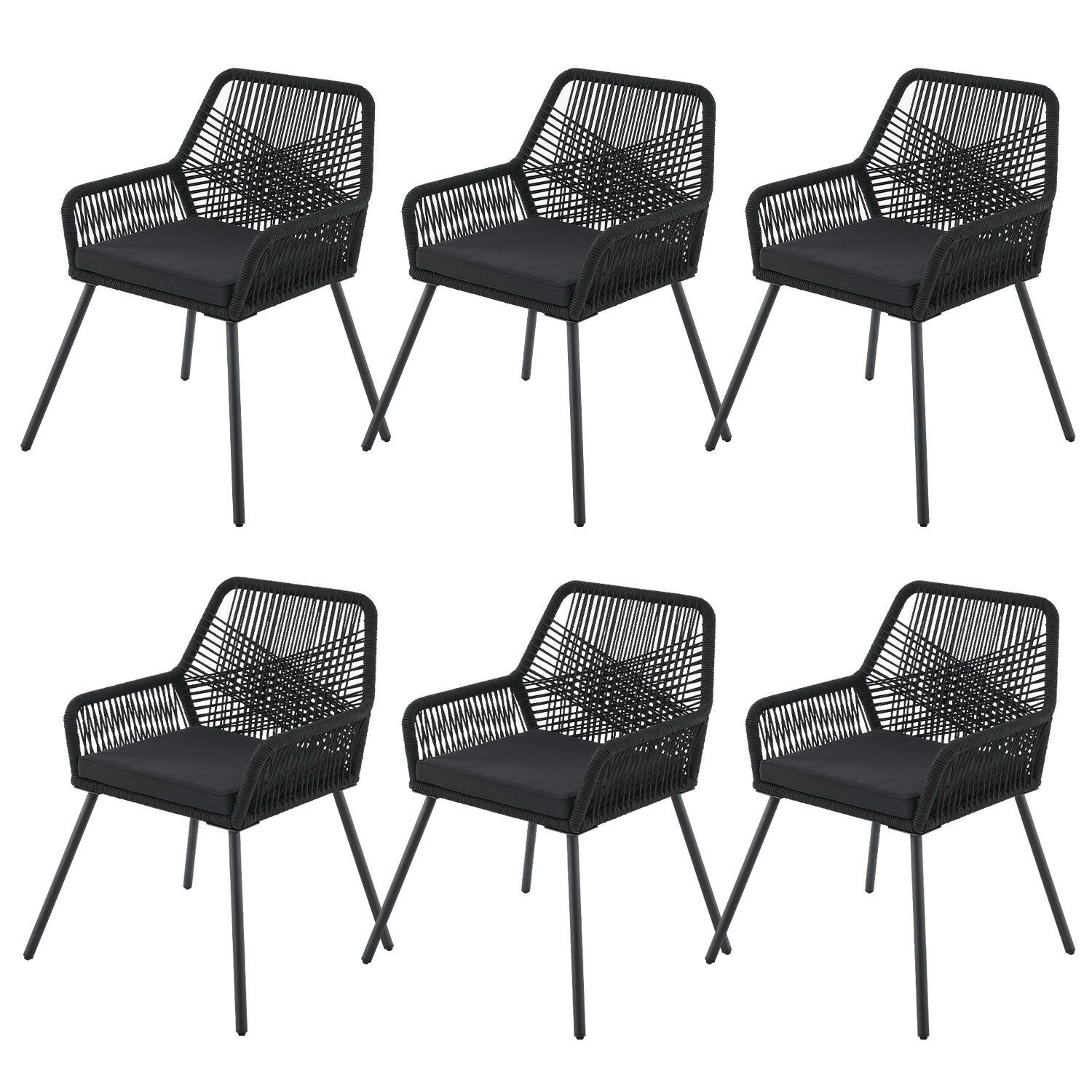 Juskys Gartenstuhl Kastos (6 St), Gartenmöbel günstig online kaufen