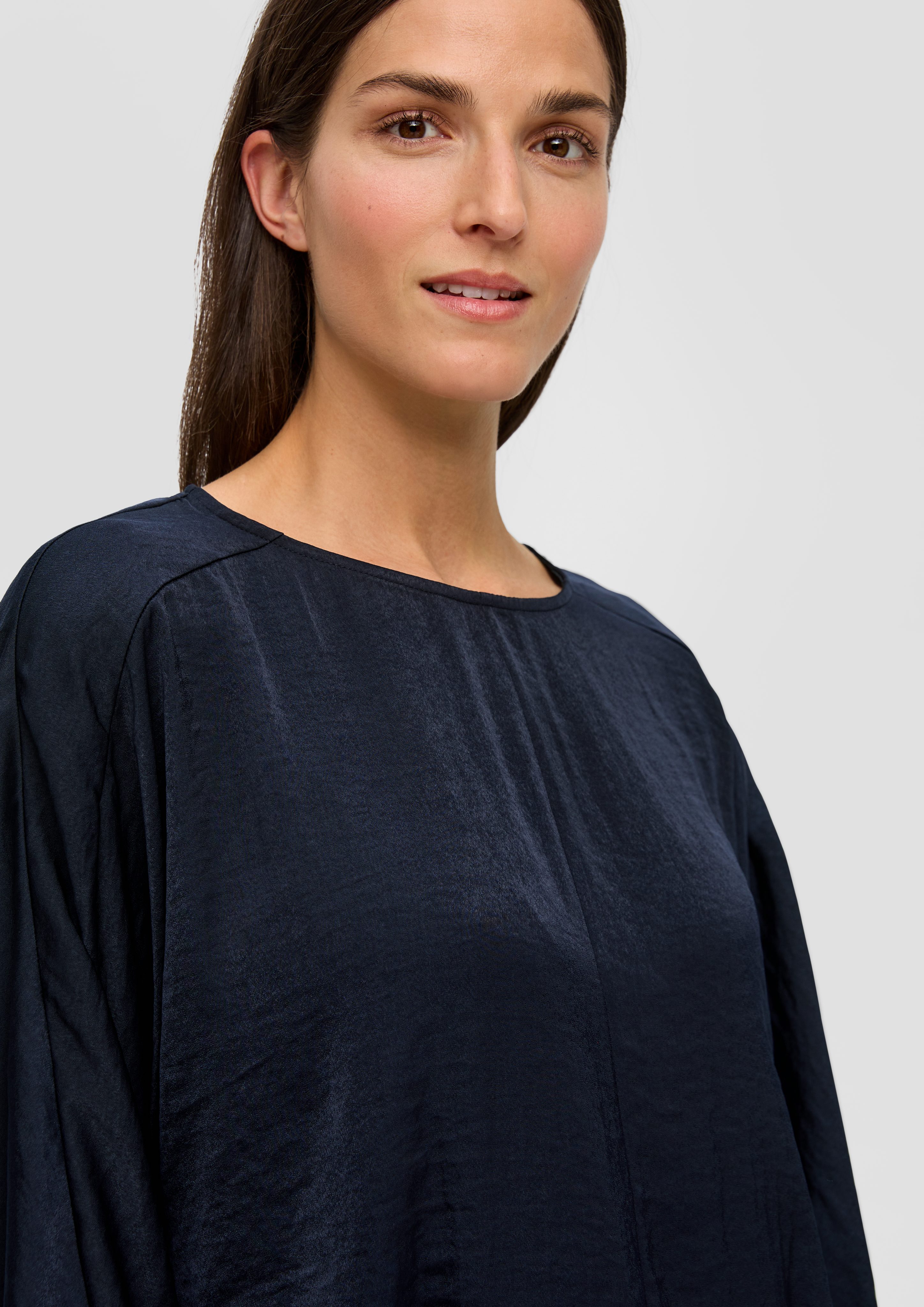 s.Oliver Langarmbluse Satinbluse im Loose Fit günstig online kaufen