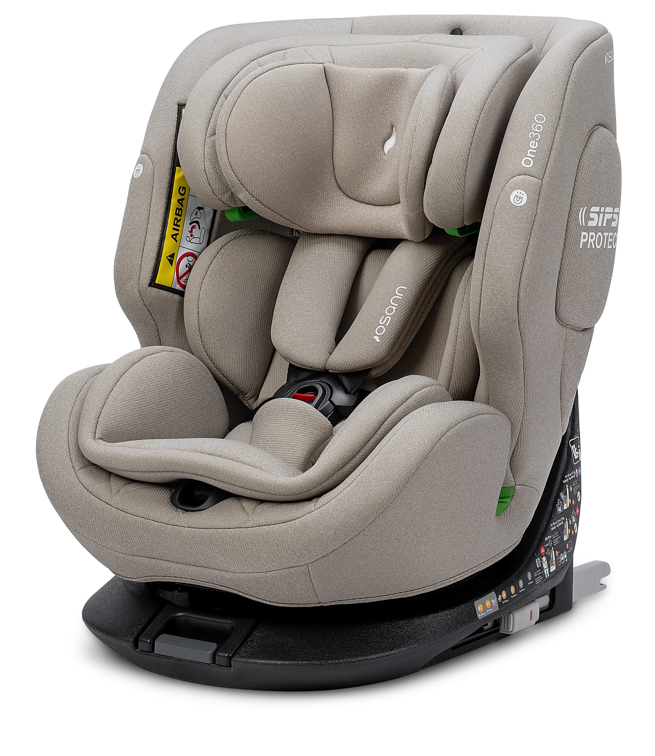 Osann Autokindersitz One360, Reboarder 360 Grad drehbar, Kindersitz mit Isofix, ab: Geburt, bis: 12 Jahre, ab: 40 cm, bis: 150 cm, erleichtertes Anschnallen mit Magneten, extra weiche Polster