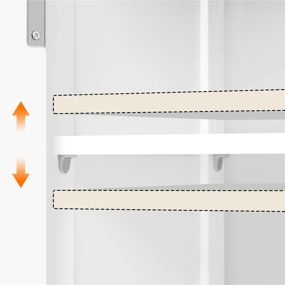 Yaheetech Badkommode Badezimmerschrank 75 x 30 x 80 cm, mit 1 Schublade & 6 Fächern mit verstellbaren Einlegeböden