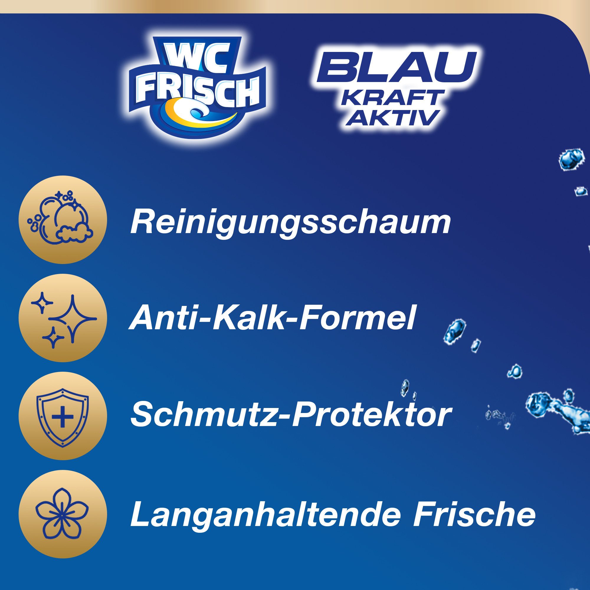 WC Frisch WC FRISCH Duftspüler Blüten-Frische 200g Kraft Aktiv WC-Reiniger (Mega-Pack, [4-St. Duftsteine für langanhaltend frischen Duft 50% Anti-Kalk Effekt)