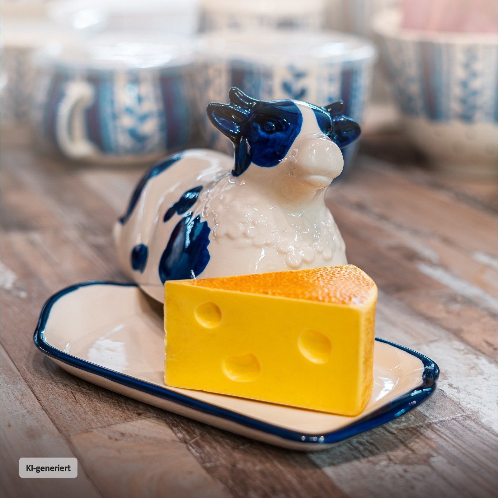 Neuetischkultur Butterdose Butterdose Keramik Kuh, Keramik, (1-tlg), Käseglocke Frischhaltedose