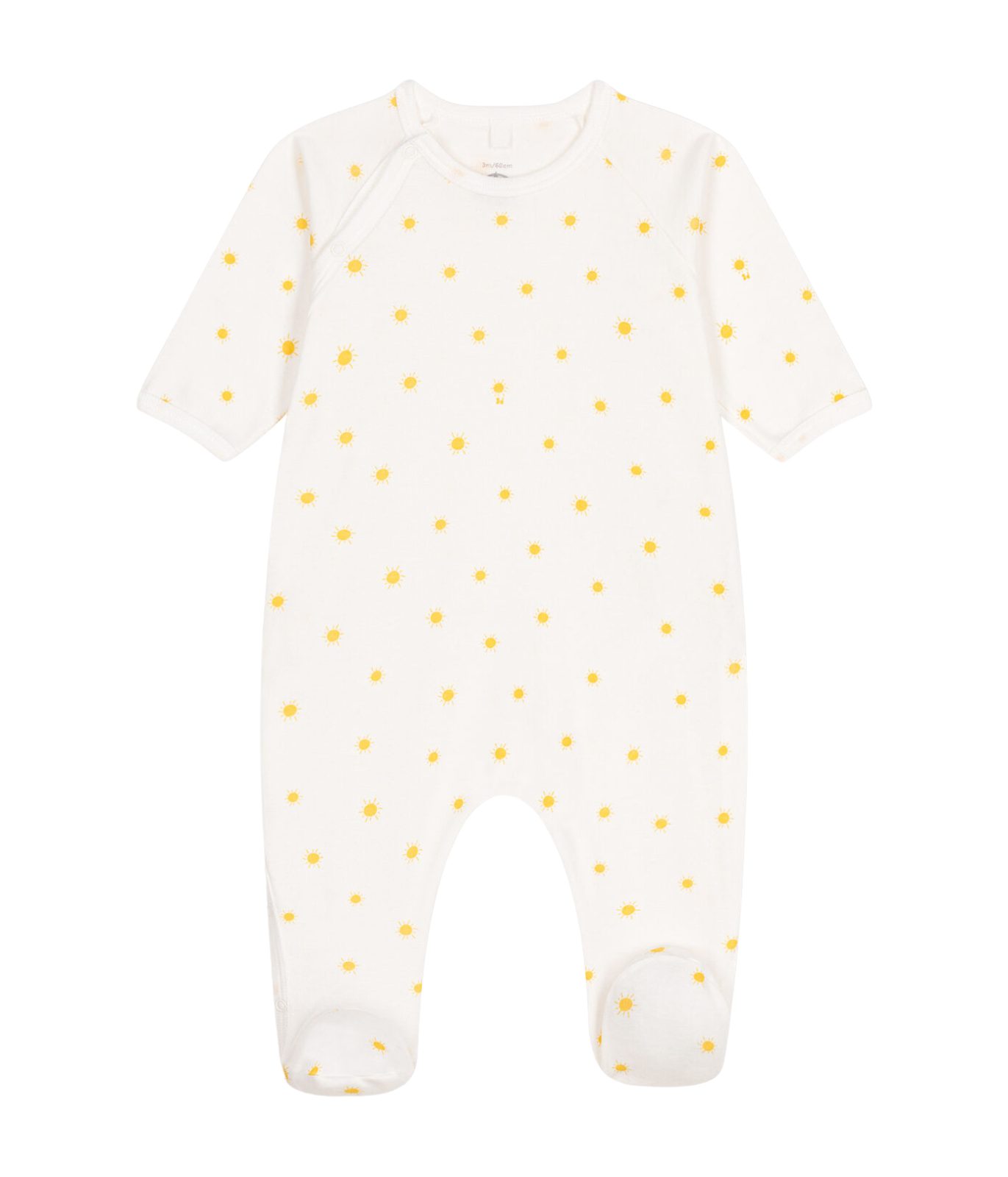 Petit Bateau Strampler Petit Bateau weißer Strampler mit kleinen Sonnen