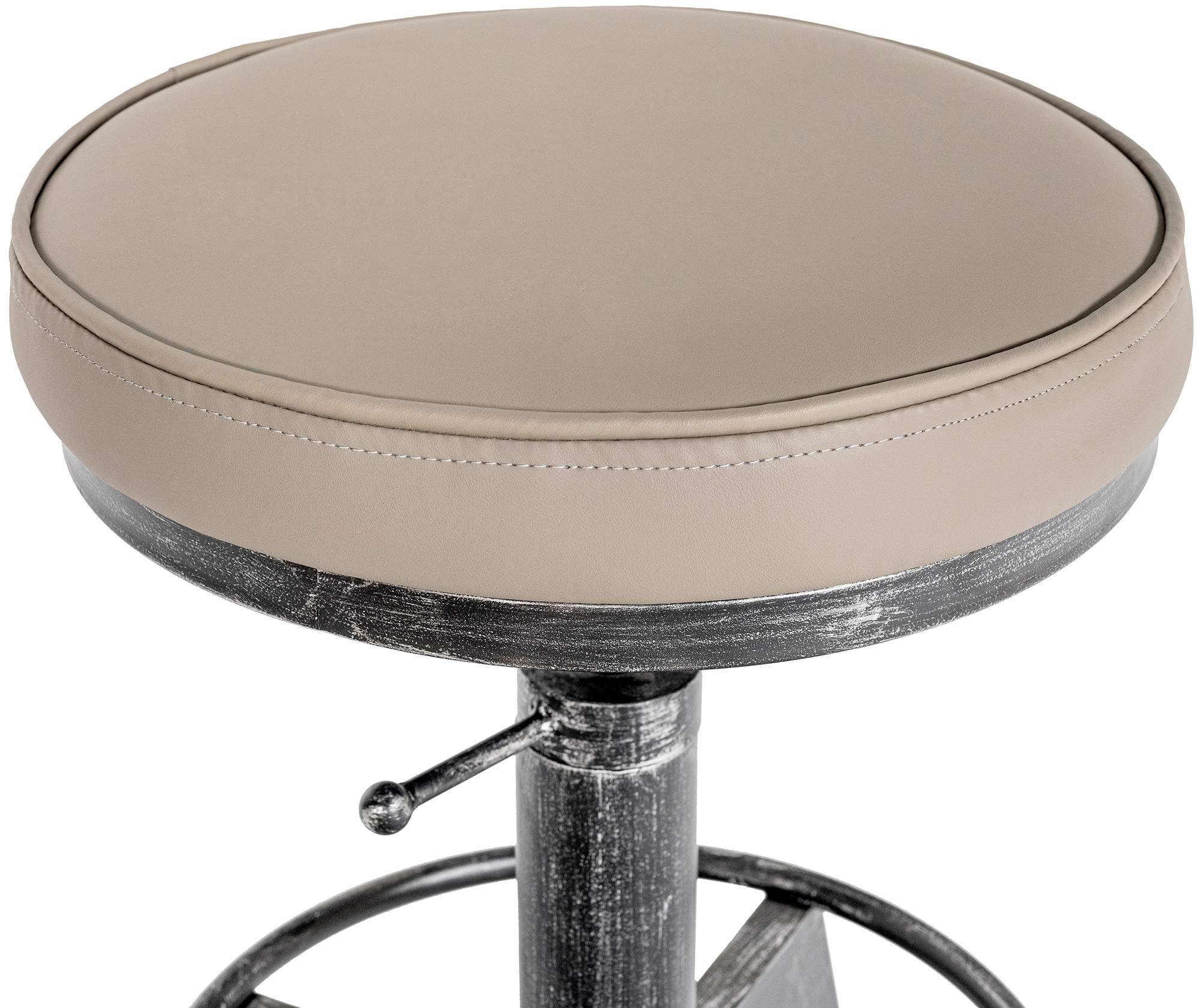 CLP Sitzhocker Destin (1er), im Industrial Design, mit Kunstlederbezug