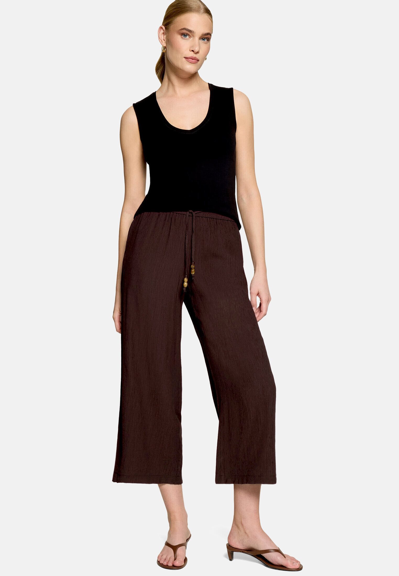 Zero T-Shirt Damen Shirt mit V-Ausschnitt (1-tlg) Material