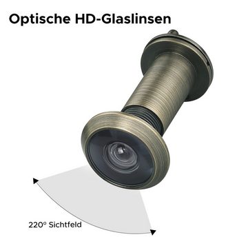 Amissz Türspion Massives Messing 220-Grad-Türspione, Türstärke 35-55 mm