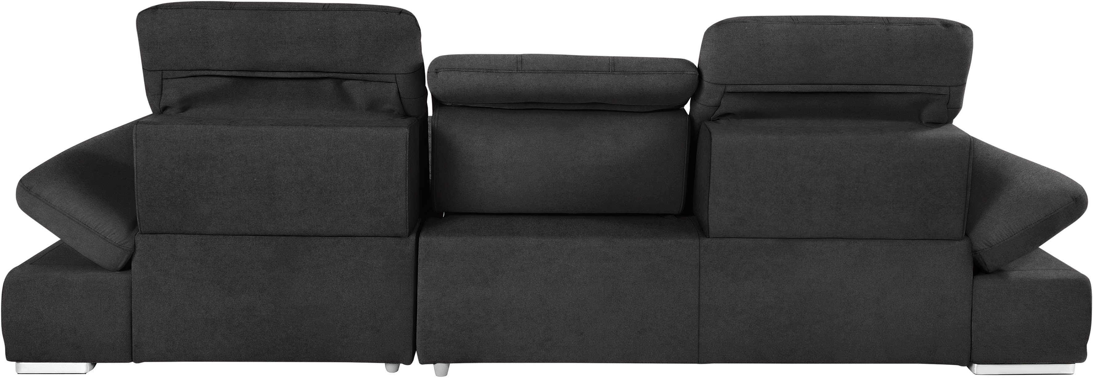 COTTA Ecksofa Holiday L-Form mit Sitztiefen-, Armteil- und Kopfteilverstellung, wahlweise mit Bettfunktion & Bettkasten